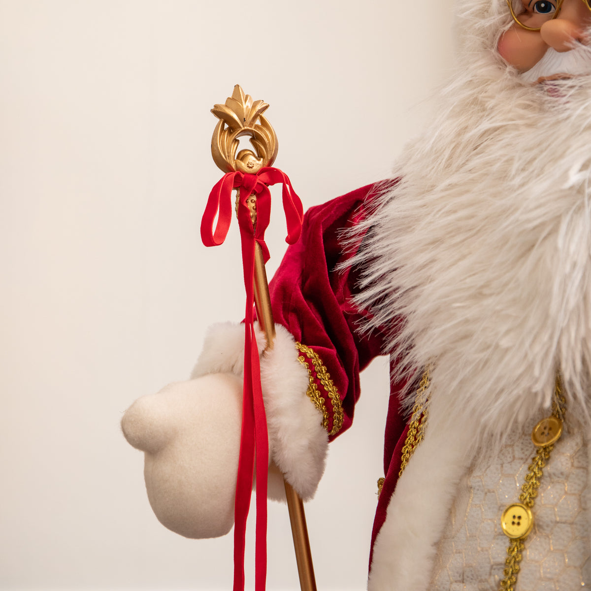 80cm Extra Large Regal Santa Claus Holding Present Christmas Decoration