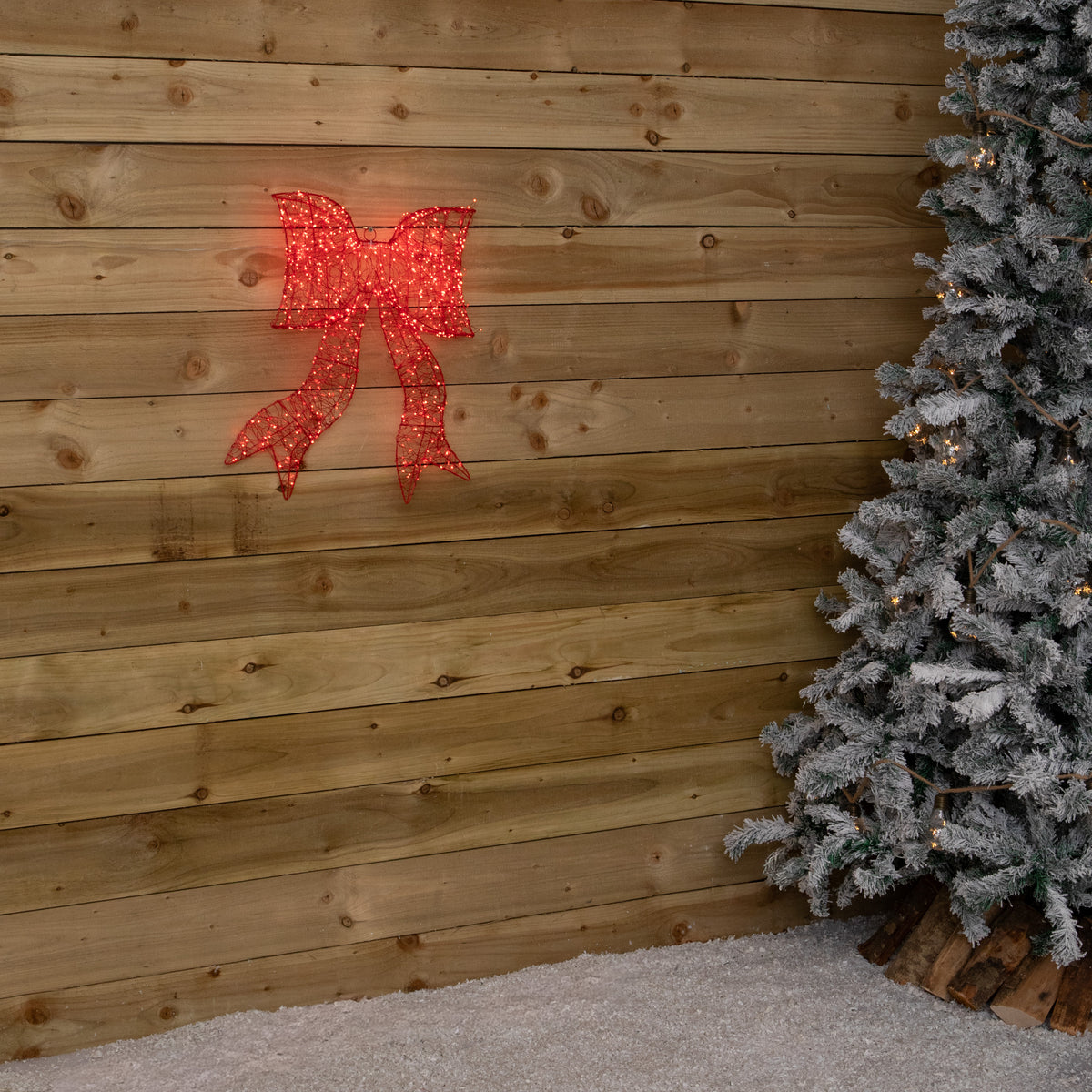 58cm Light up Red Galaxy Christmas Bow with 960 Red LEDs