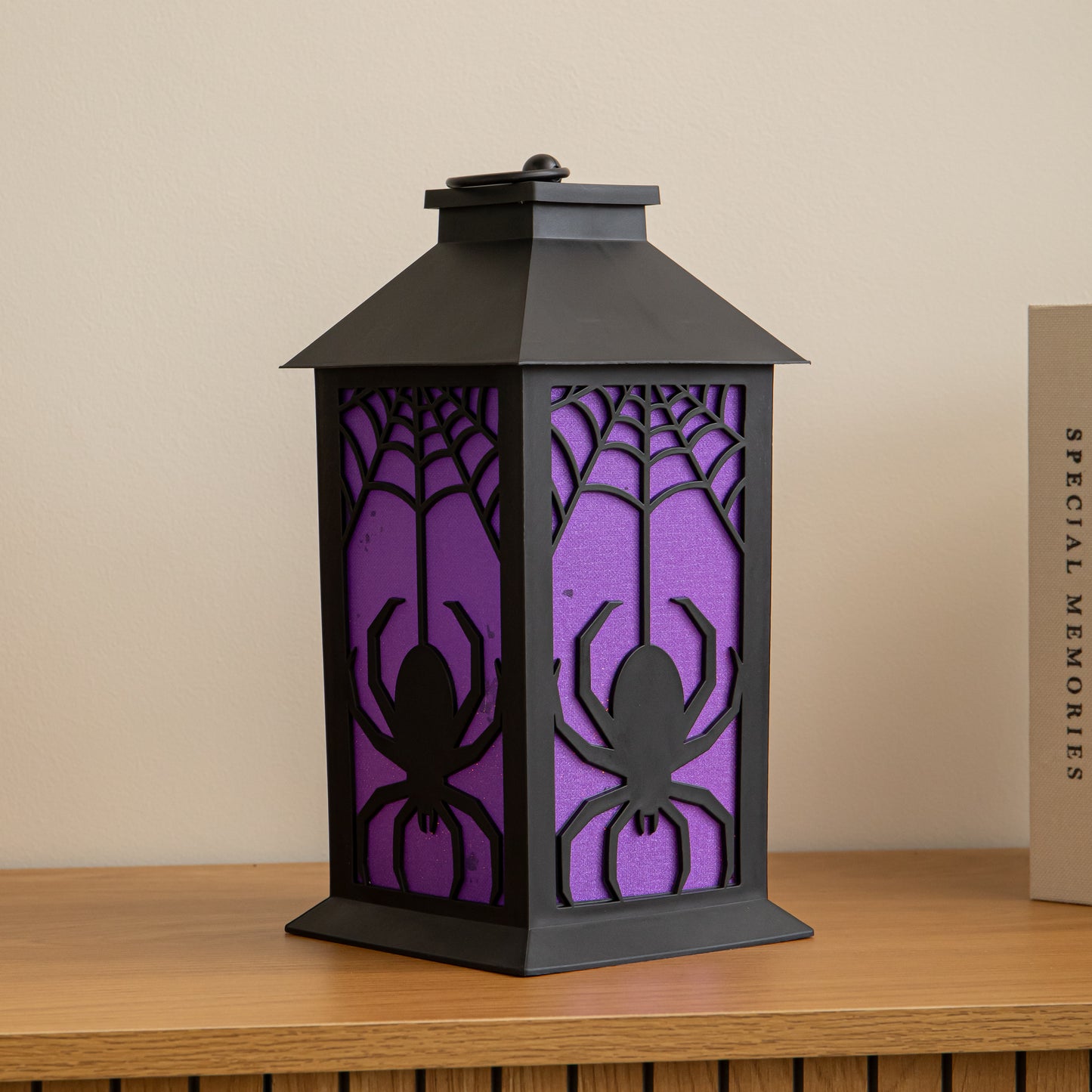 32cm Battery Powered Light up Spider Halloween Lantern with LEDs