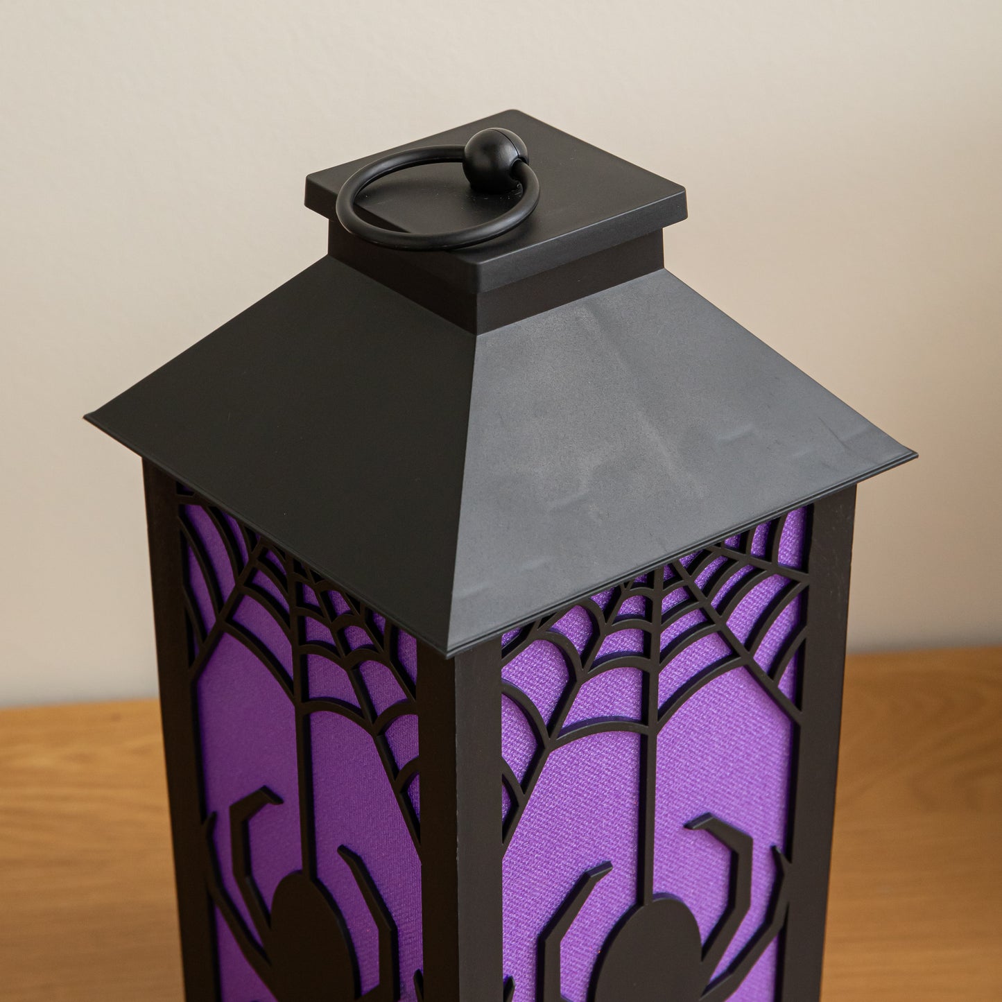 32cm Battery Powered Light up Spider Halloween Lantern with LEDs