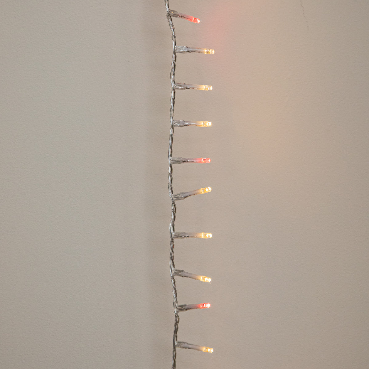 25m 1000 LED TreeBrights Christmas String Lights in Red & Warm White on Clear Cable