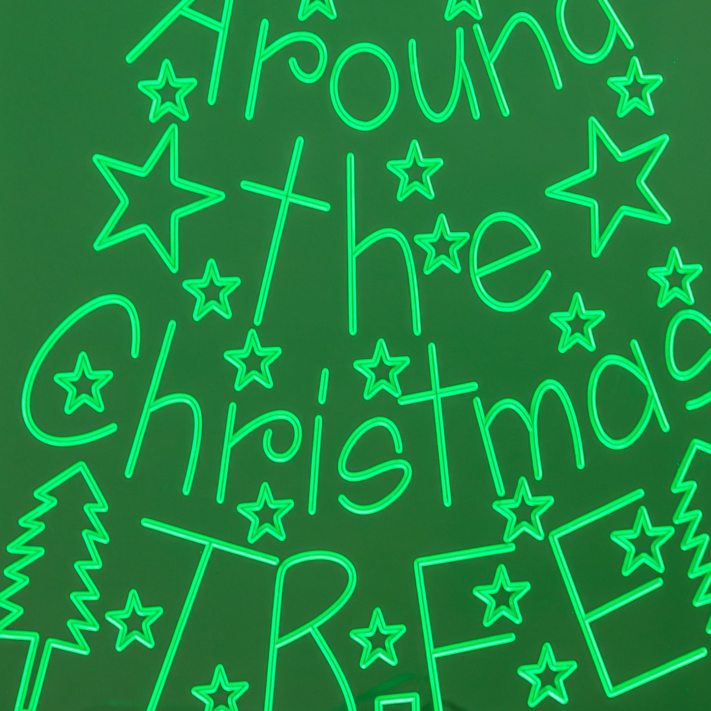 40cm USB Powered Green Neon Rockin' Around the Christmas Tree LED Sign