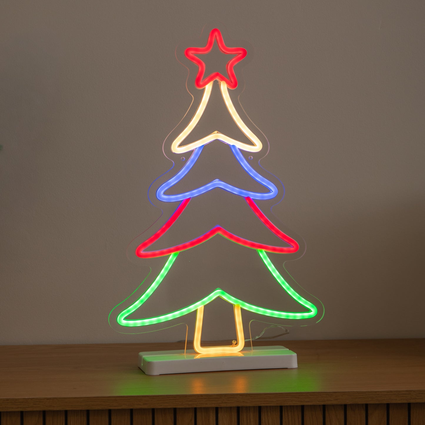 43cm Neon Flex Christmas Tree Light with 215 Multi-Coloured LEDs