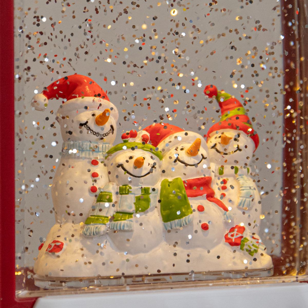 21cm Dual Powered Christmas Snowman Letterbox Water Spinner with LEDs