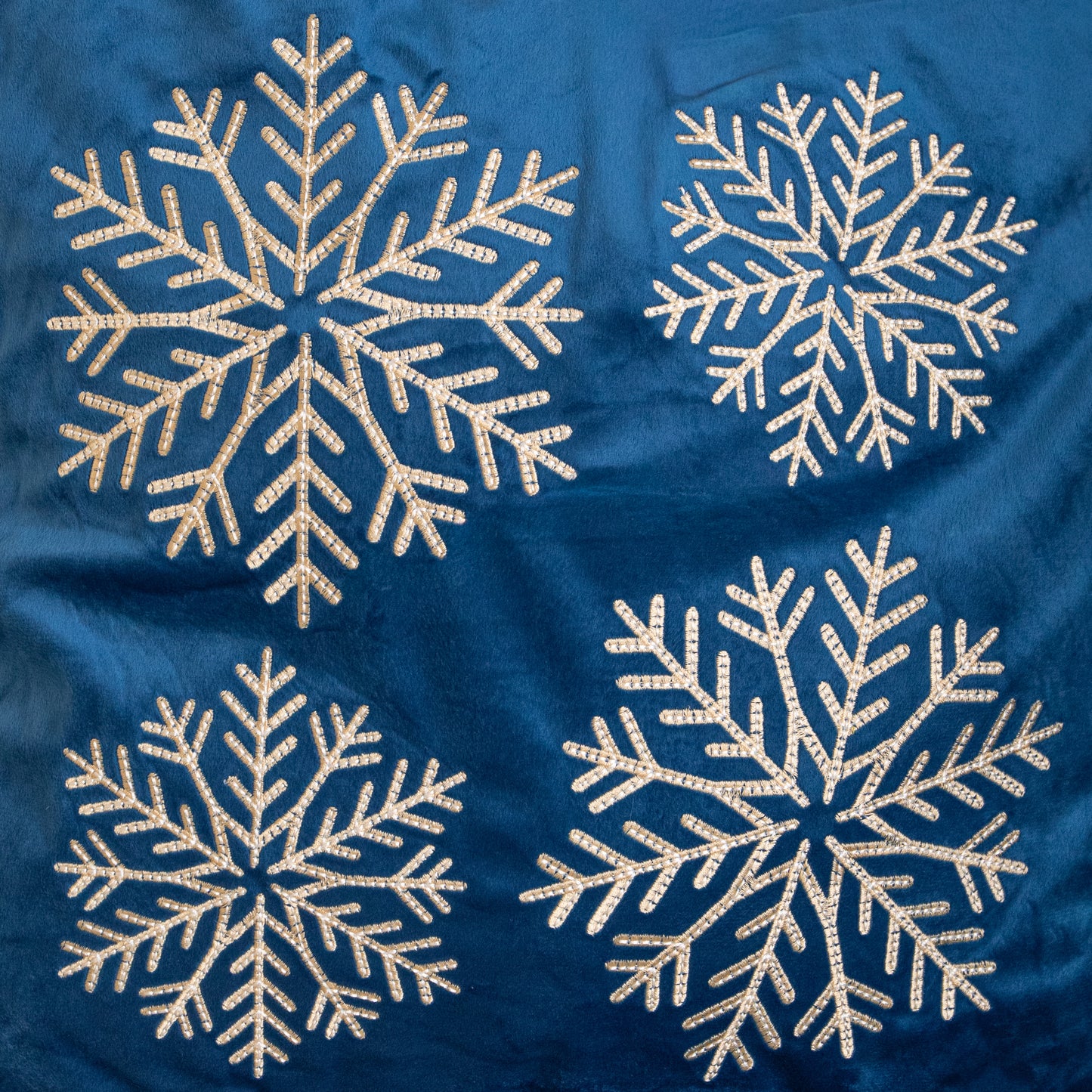 45cm Sapphire Snowflake Soft Christmas Decorative Cushion