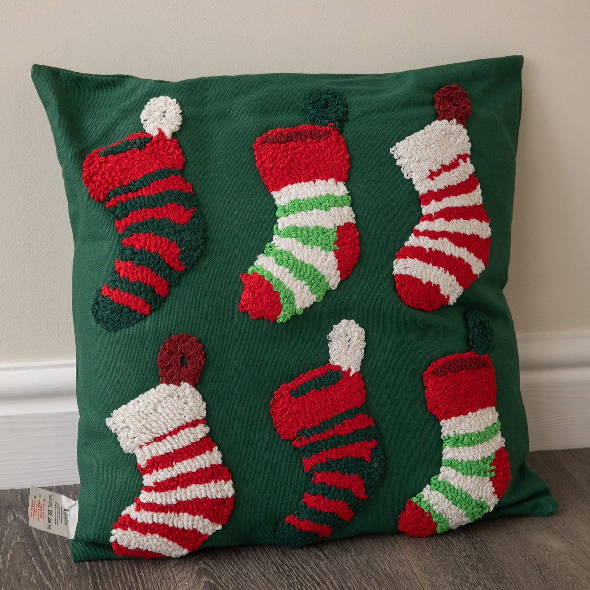 45cm Dark Green Soft Decorative Christmas Stocking Cushion