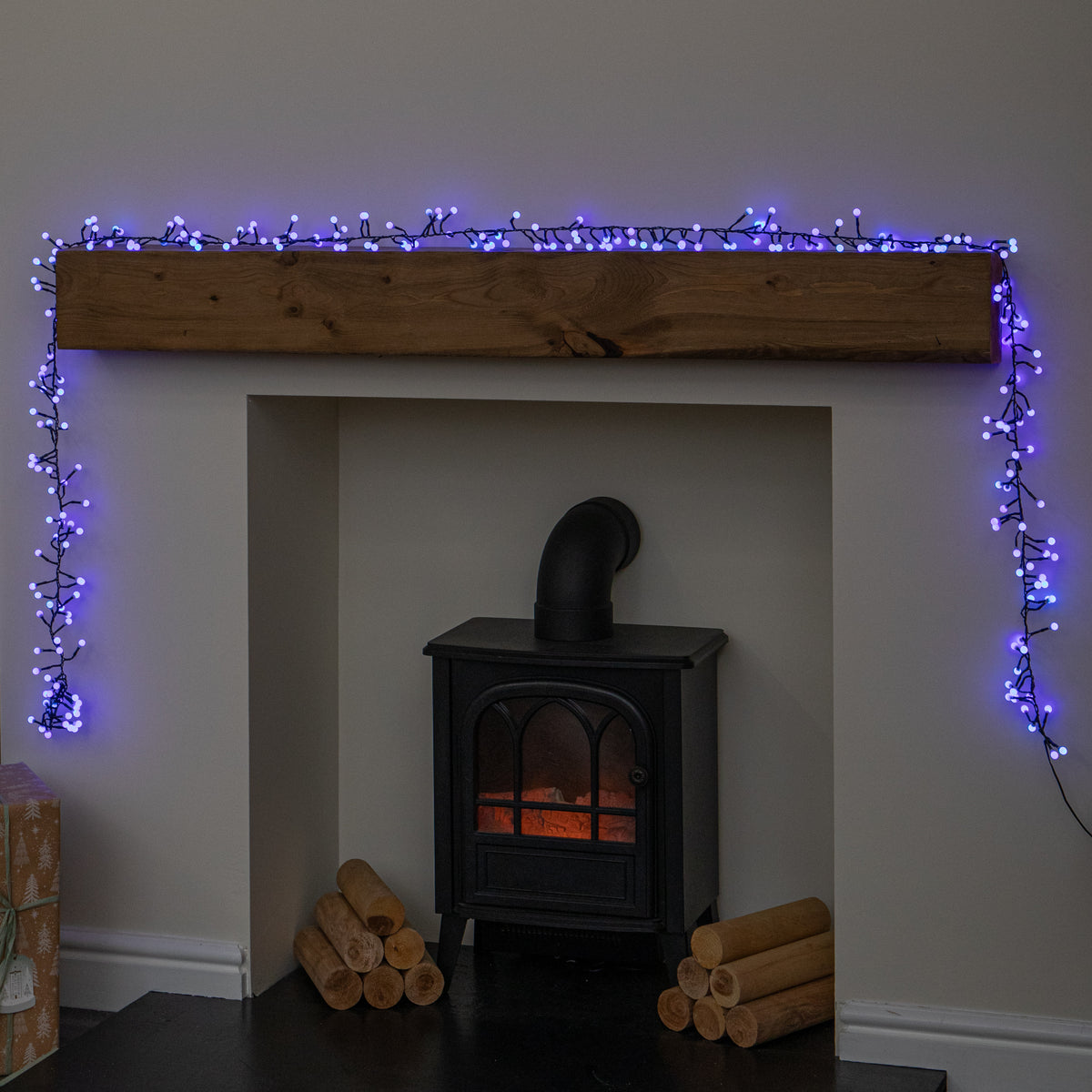 2.5m 250 LED Colour Changing Globe Cluster Christmas String Lights