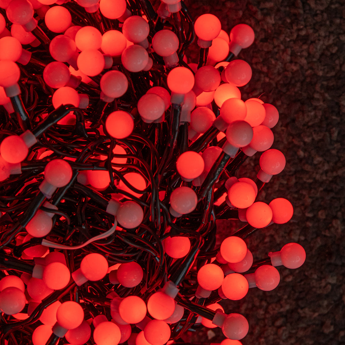 5m 500 LED Globe Cluster Christmas String Lights in Red