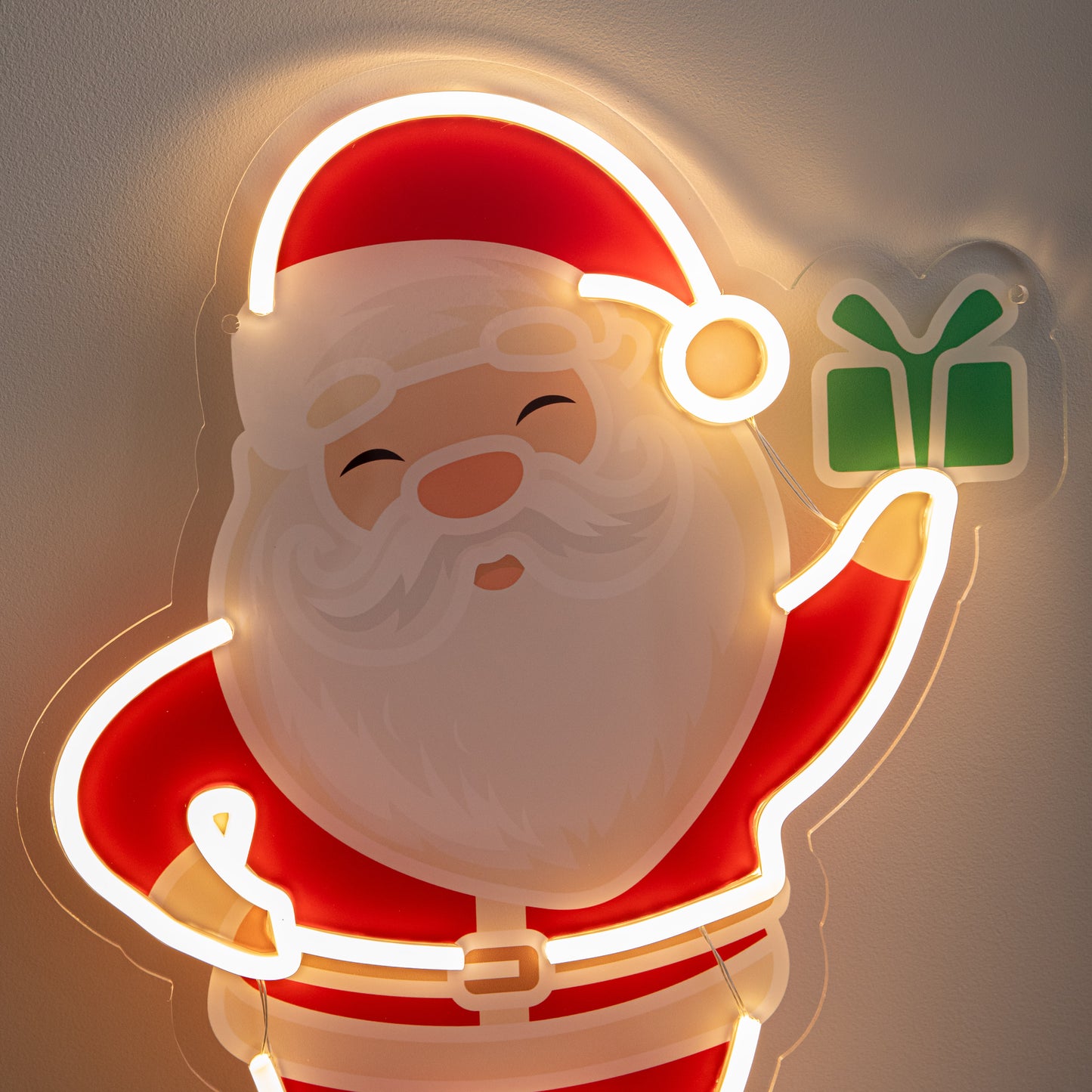 40cm Santa Christmas Neon Light with Warm White LEDs & USB Cable