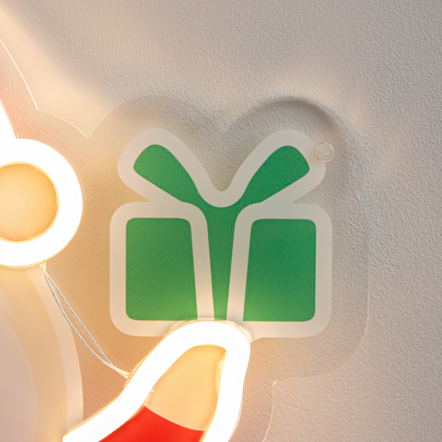 40cm Santa Christmas Neon Light with Warm White LEDs & USB Cable