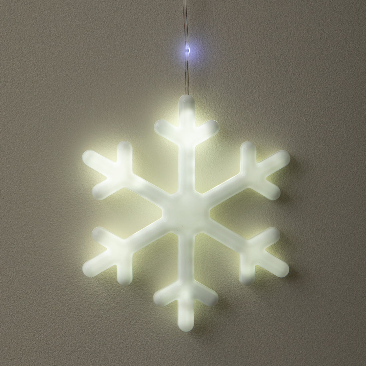 1.2 x 1.2m Neon Snowflake Curtain Christmas Lights with 588 White LEDs
