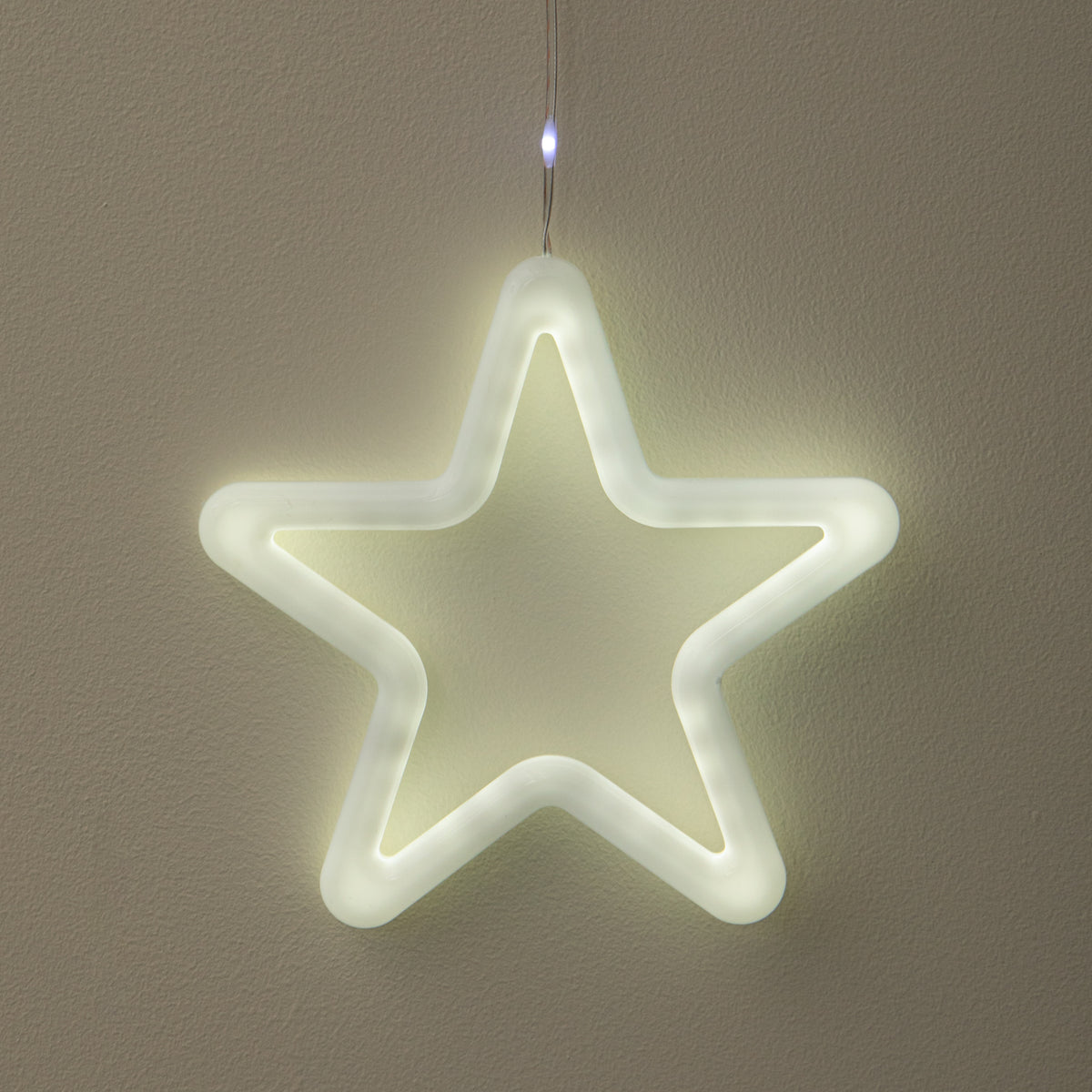 1.2 x 1.2m Neon Star Curtain Christmas Lights with 427 White LEDs
