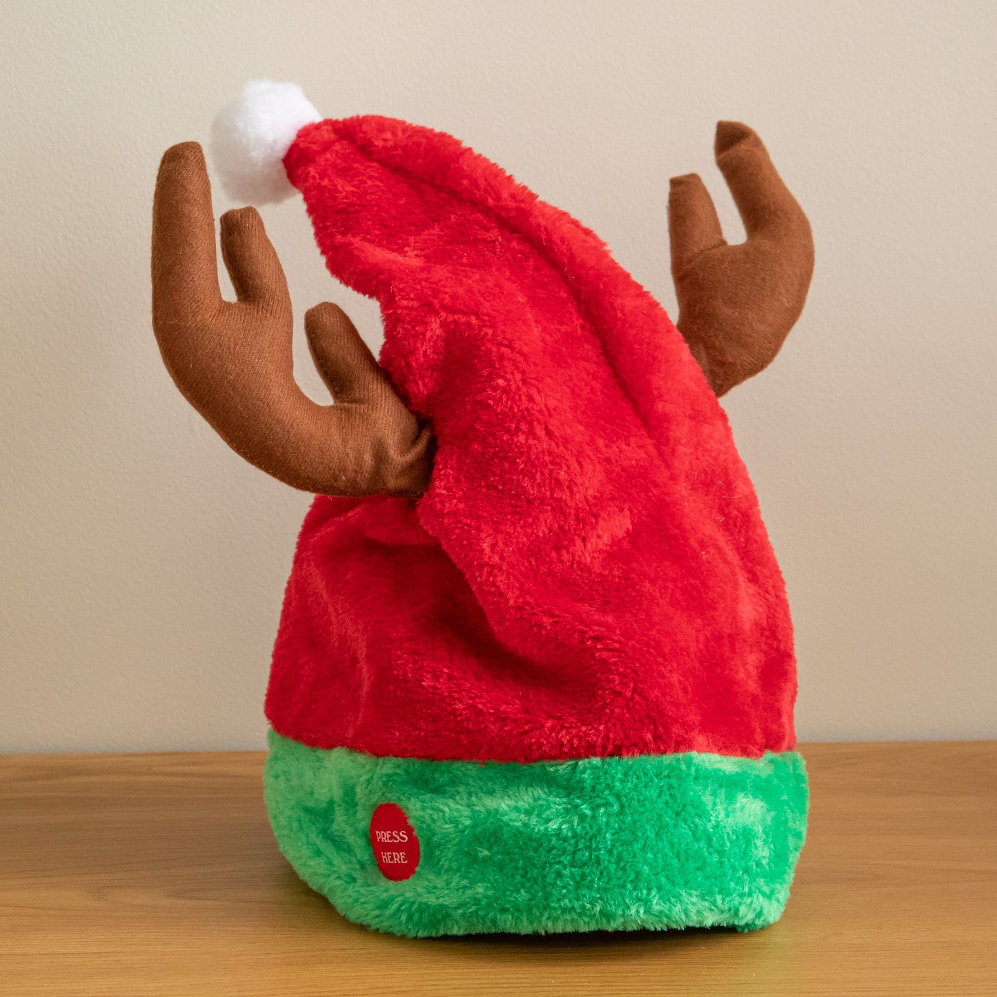 50cm Battery Powered Dancing Santa Hat with Antlers & Festive Music