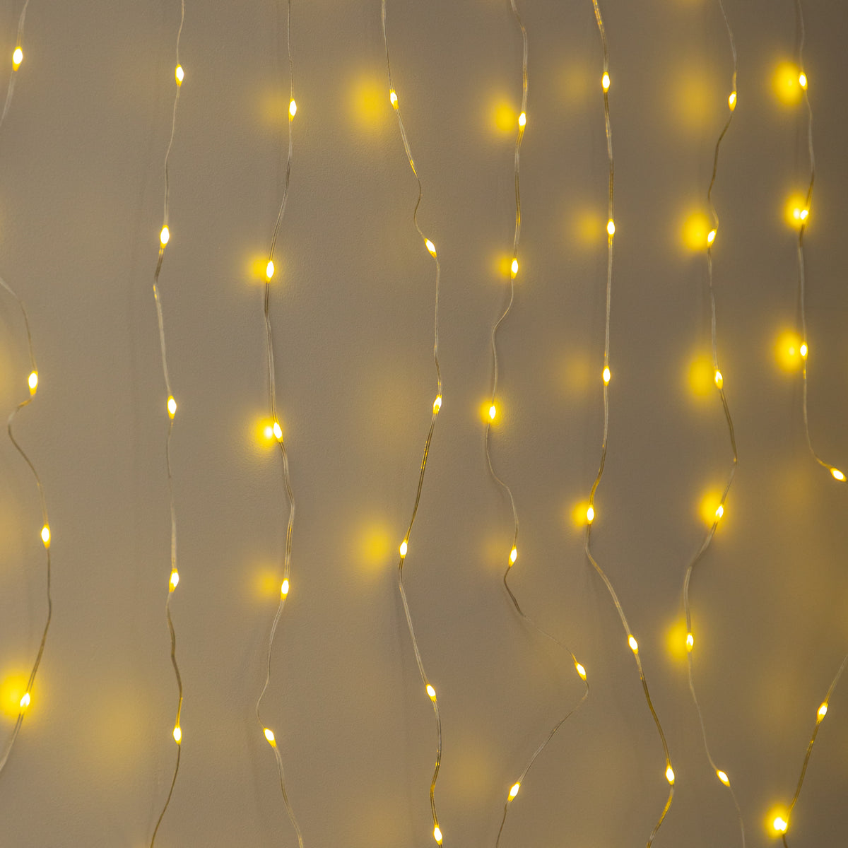 1m x 2m TwoTone Warm White & Multi-Coloured Curtain Net with 200 LEDs