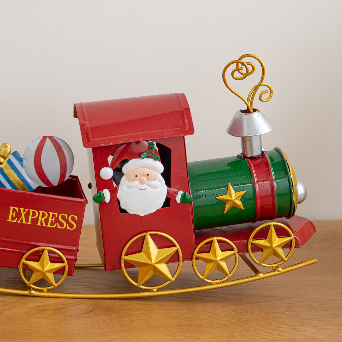 43cm All Aboard Santa's Star Express Hand Painted Christmas Train