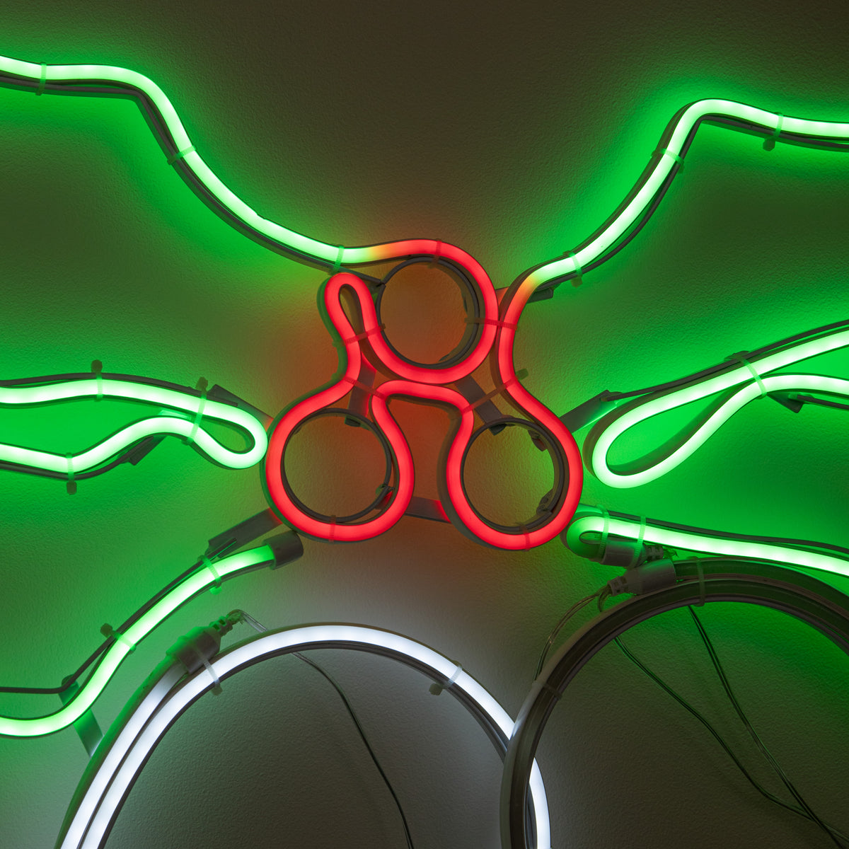 74cm x 78cm Light Up Christmas Bells Neon Decoration with LEDs