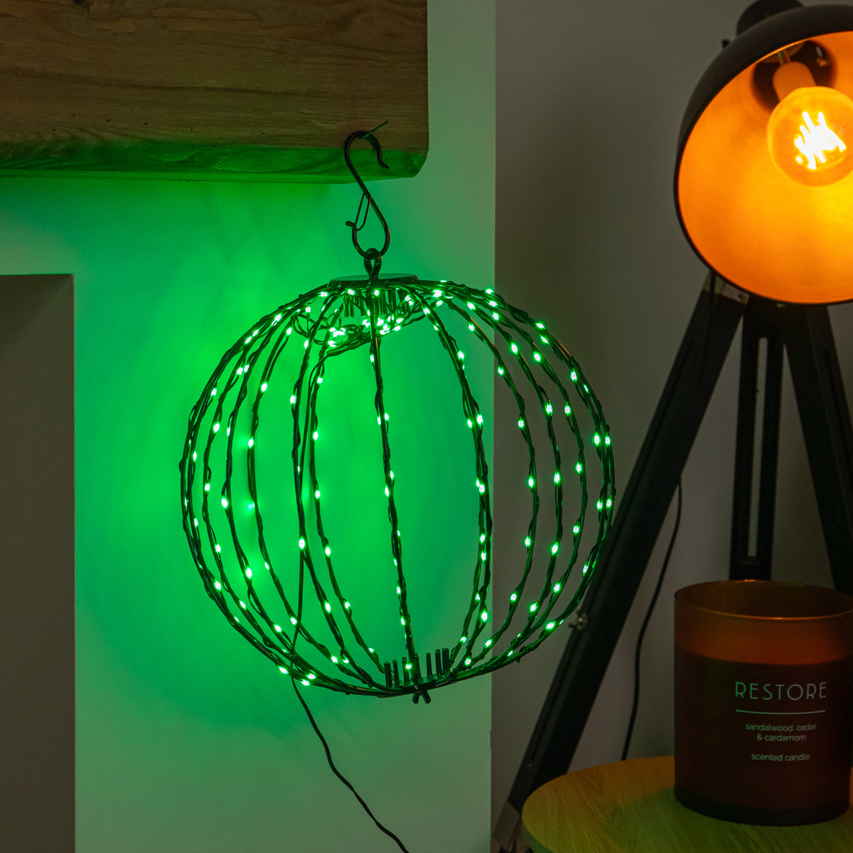 30cm Light up Colour Changing LED Twinkling Orb Christmas Ball with Remote