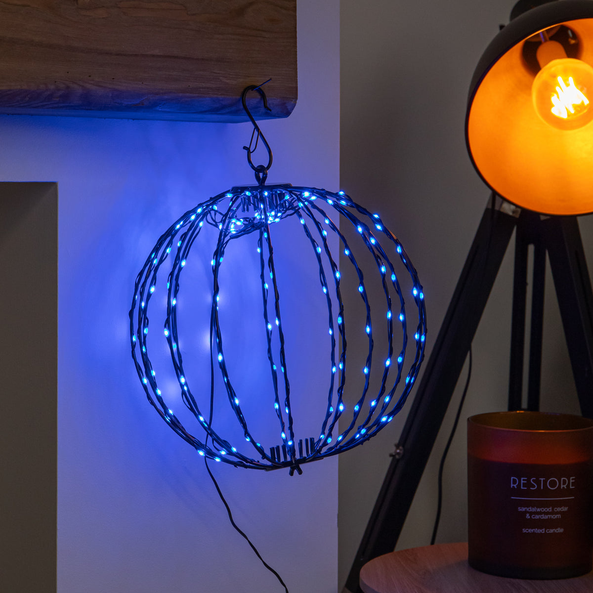 30cm Light up Colour Changing LED Twinkling Orb Christmas Ball with Remote