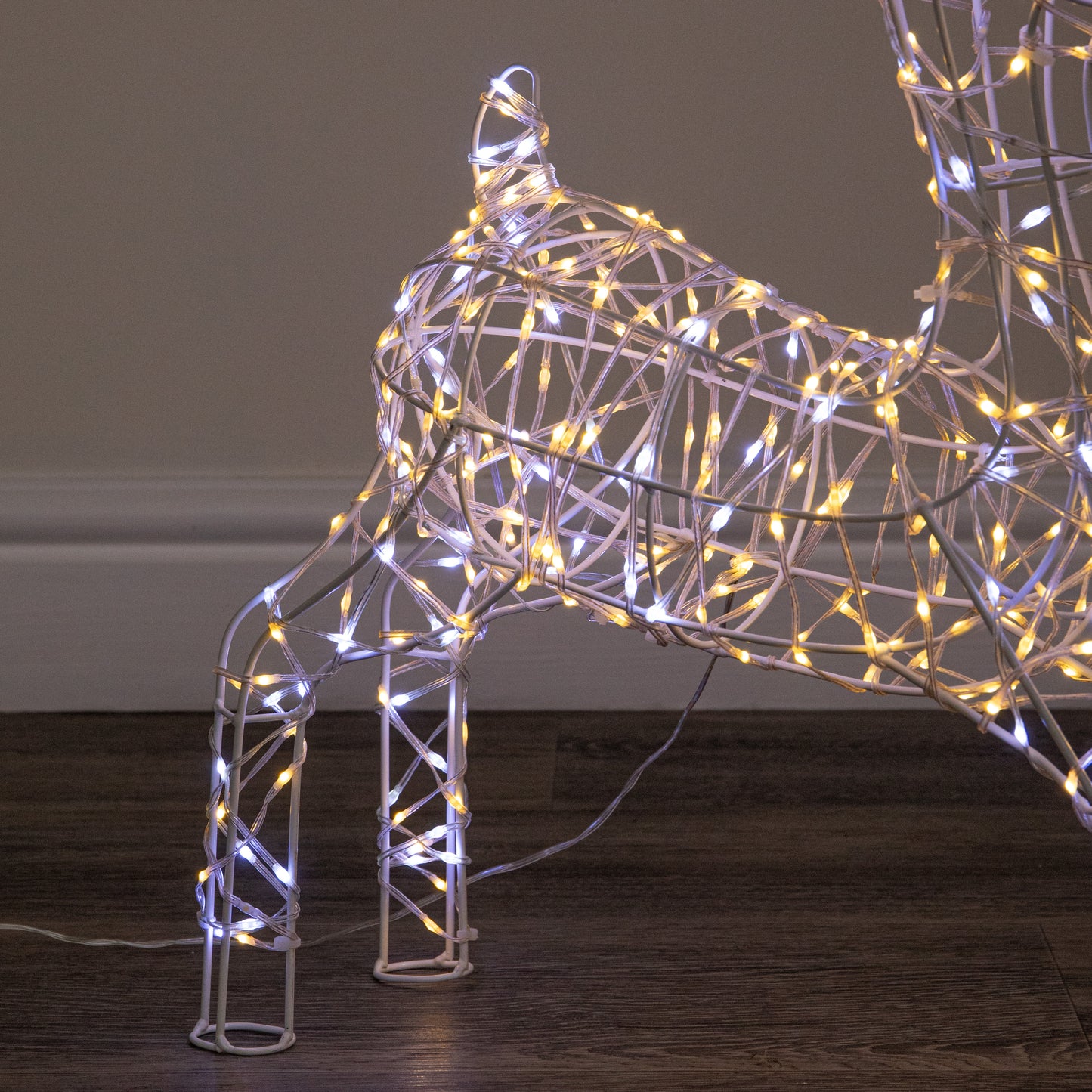 41cm Light Up Christmas Baby Reindeer with White & Warm White Twinkling LEDs