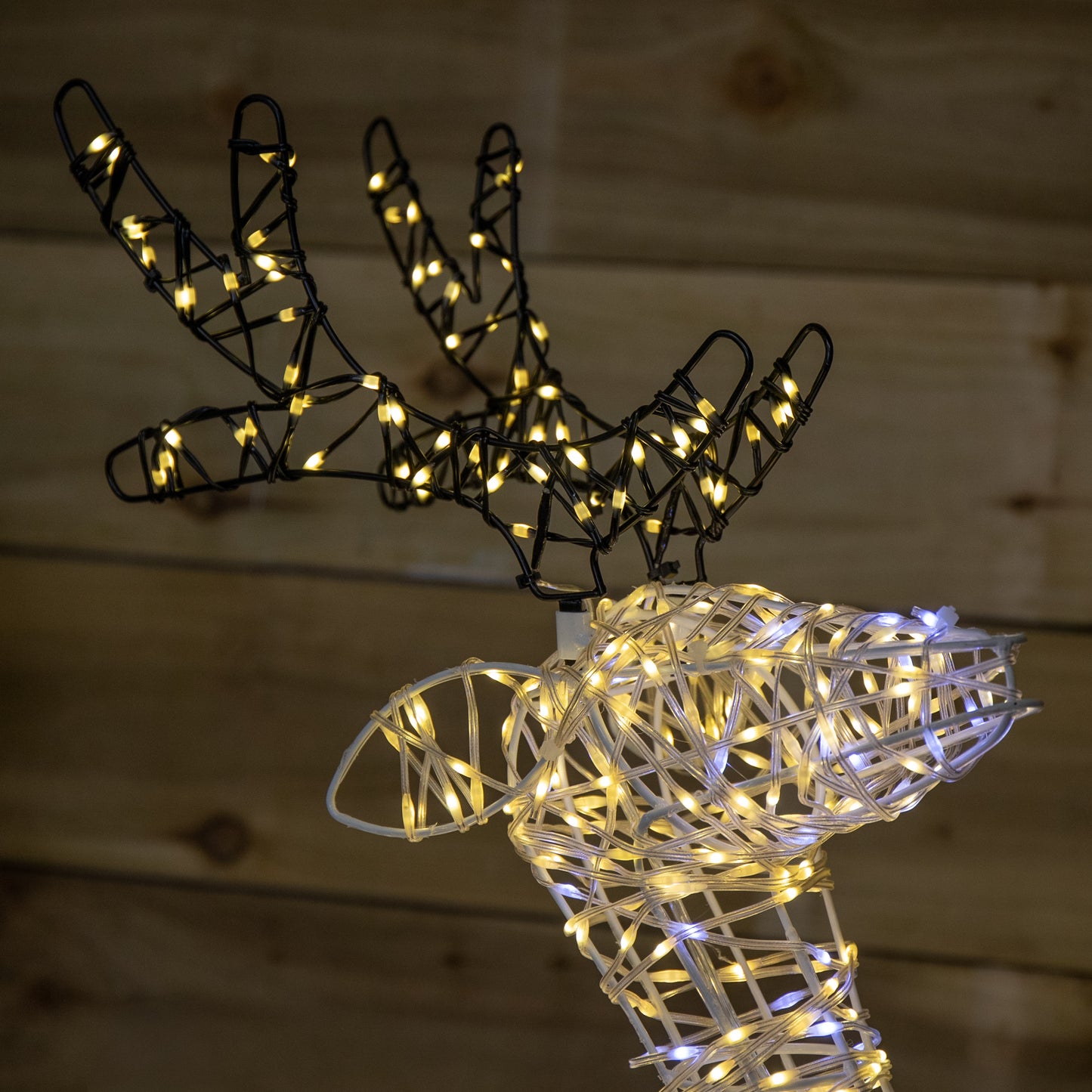 80cm Light up FlexiBrights Christmas Reindeer with 950 White and Warm White LEDs