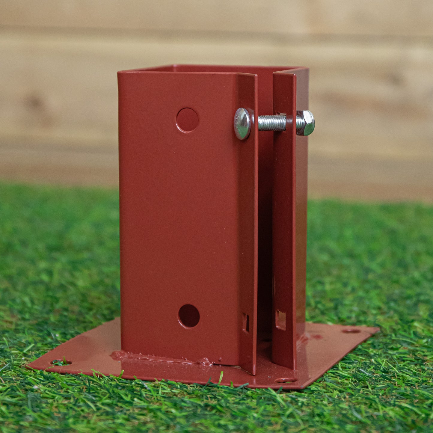 75mm x 75mm (3" x 3") Metal Garden Fence Post Holder & Spike