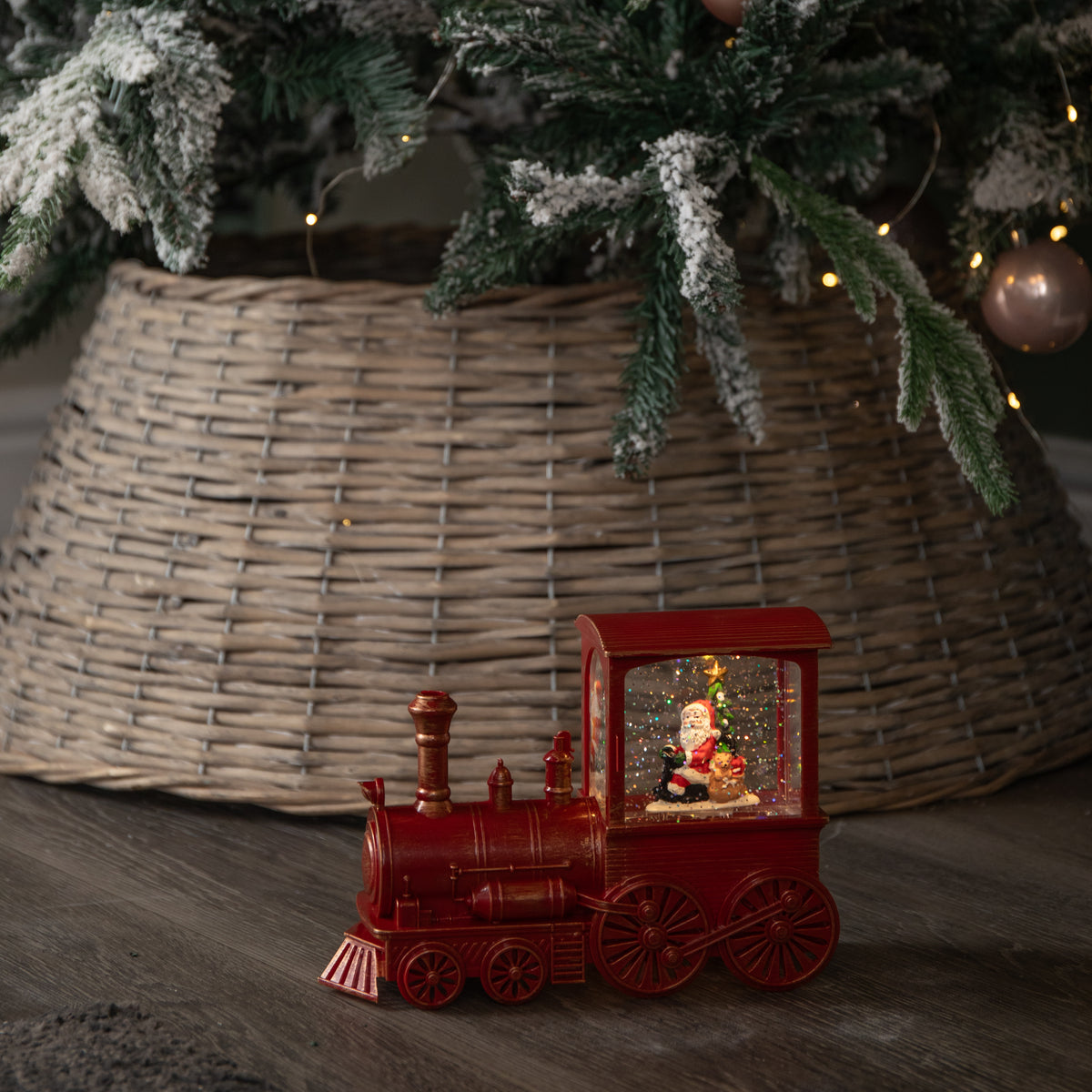 17cm Battery Operated Light up SnowSwirl All Aboard! Christmas Decoration with LEDs