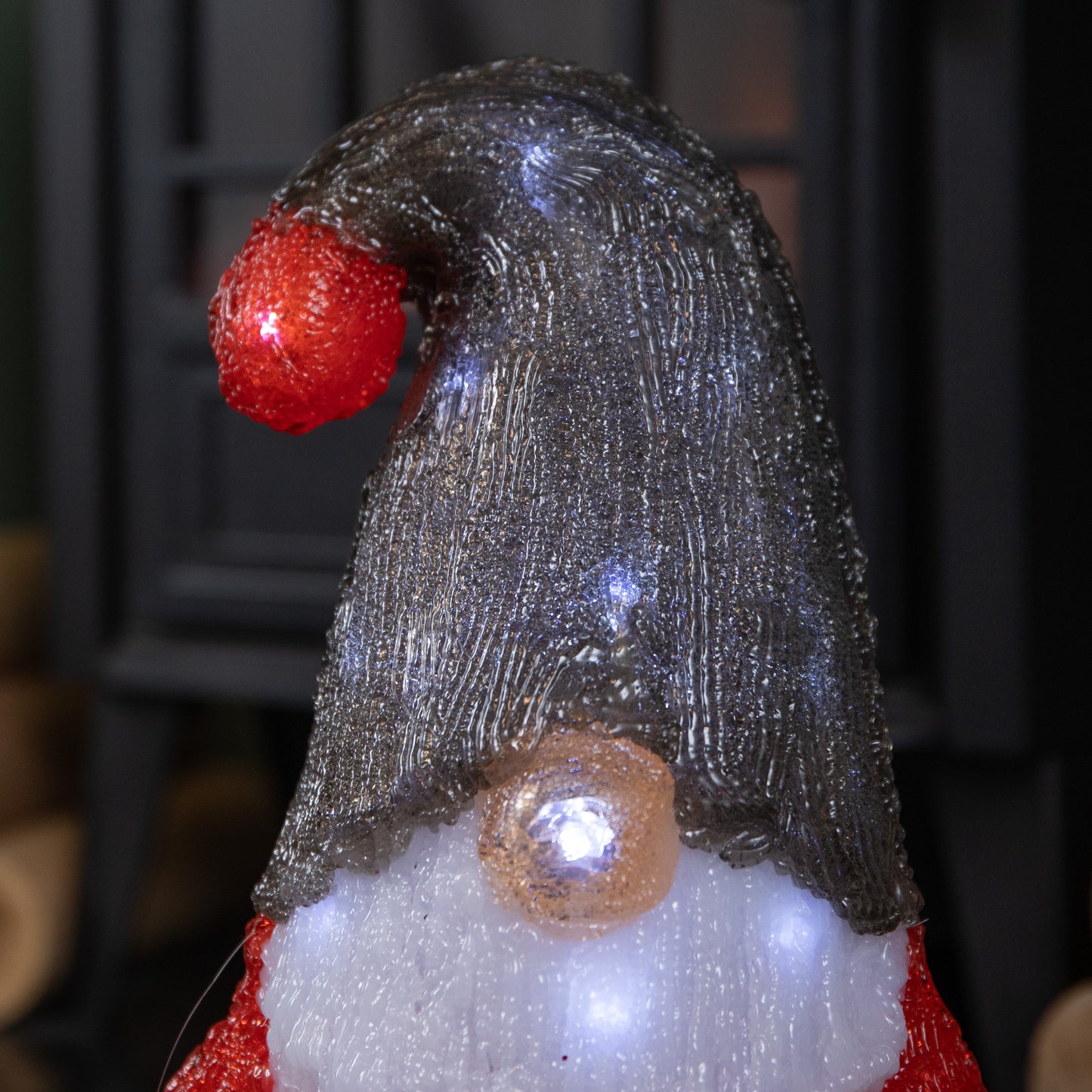 30cm Battery Operated Light up Christmas Gonk with Cool White LEDs