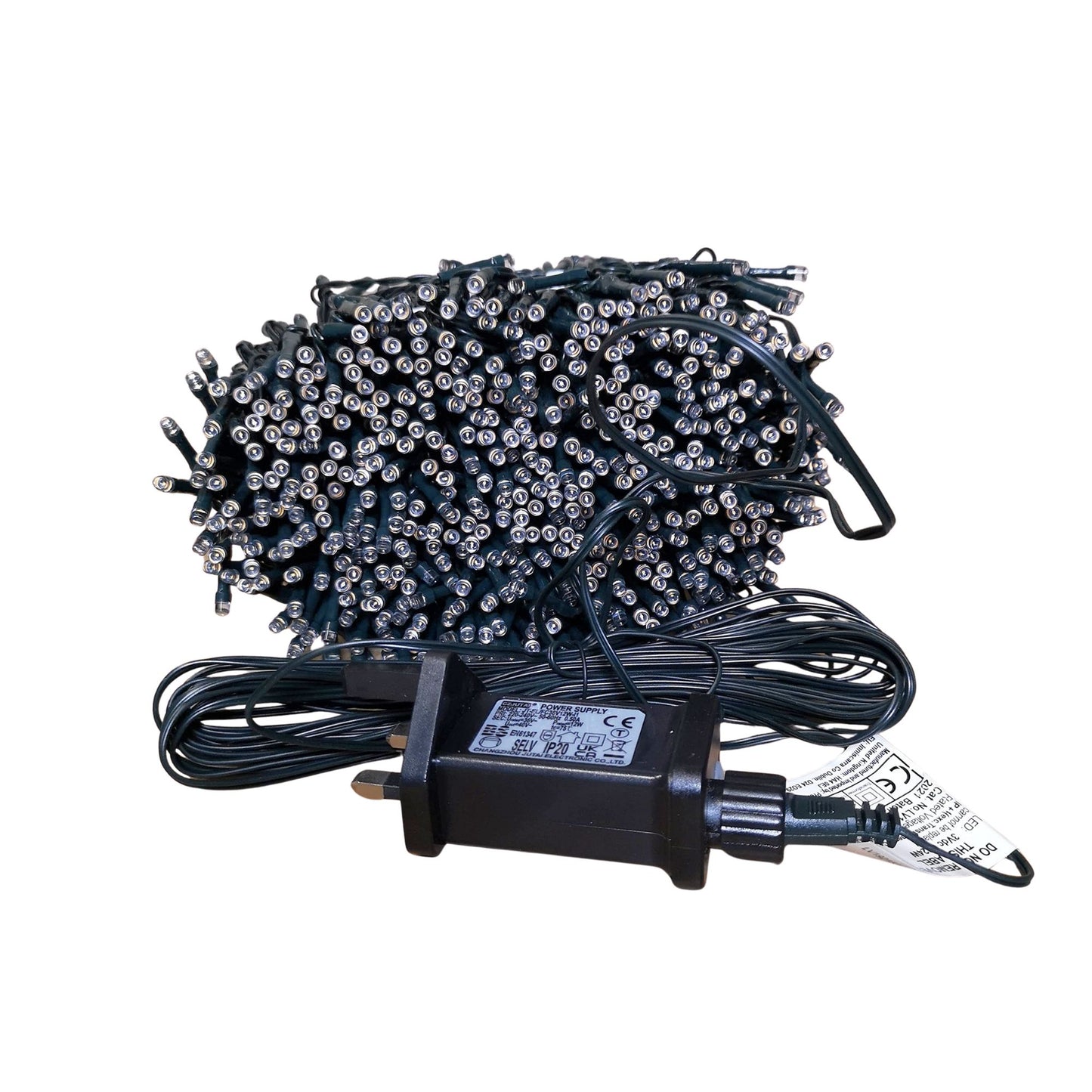 1000 LED 80m Premier SupaBrights Indoor Outdoor Christmas Multi Function Mains Operated String Lights with Timer in Red & Gold