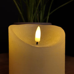 125mm Premier Christmas Cream Flickerbright Candle with Timer