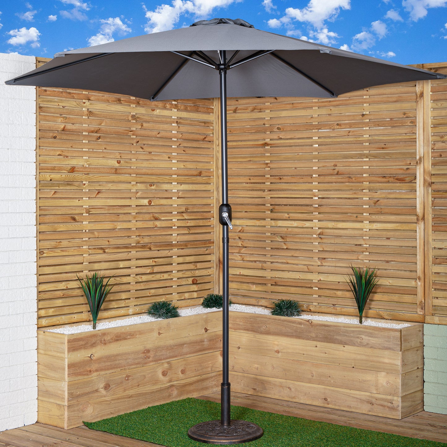 Choice of Colour Samuel Alexander 2.7m Havana Parasol with Crank Handle