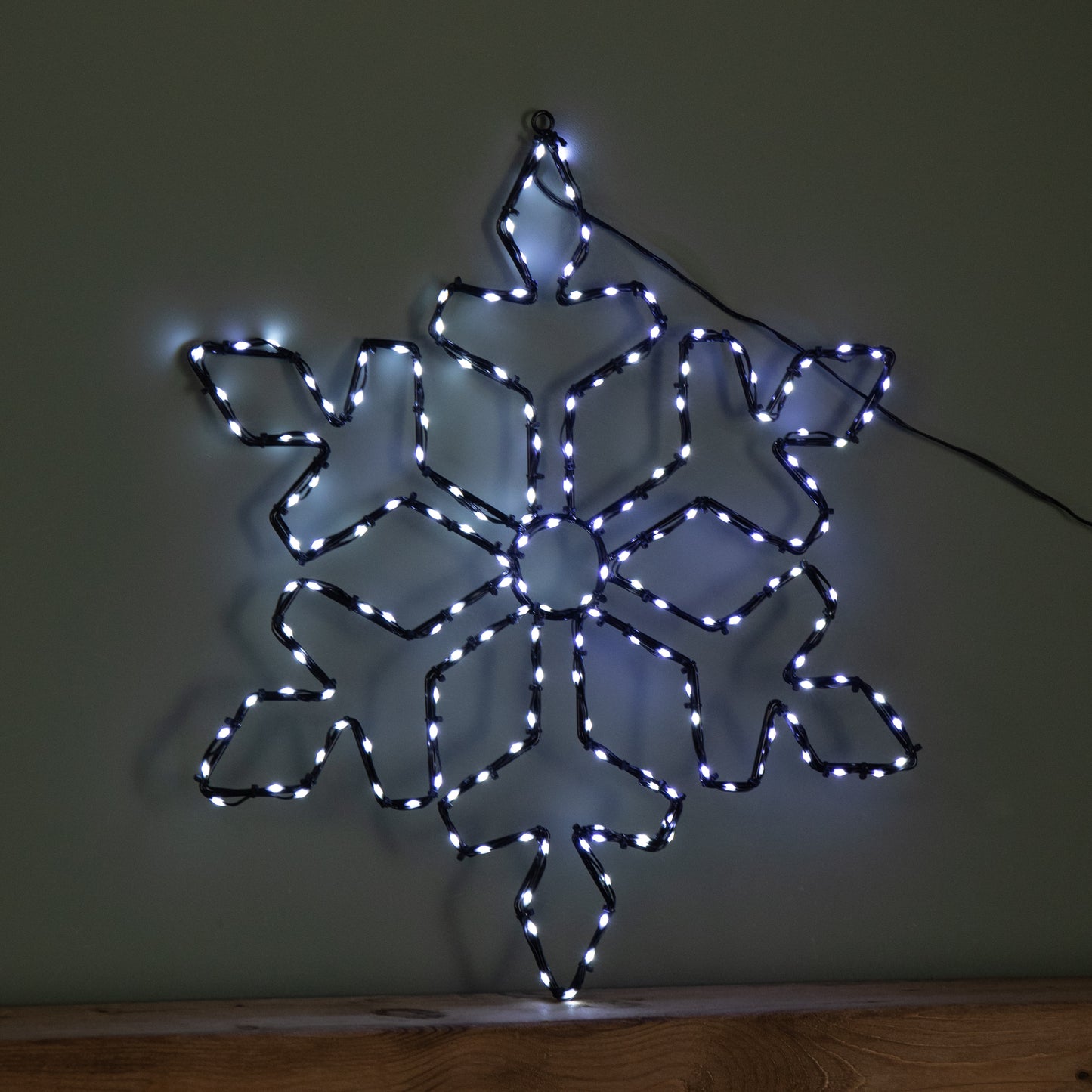50cm x 44cm Light up FlexiBrights Christmas Snowflake with 165 White LEDs