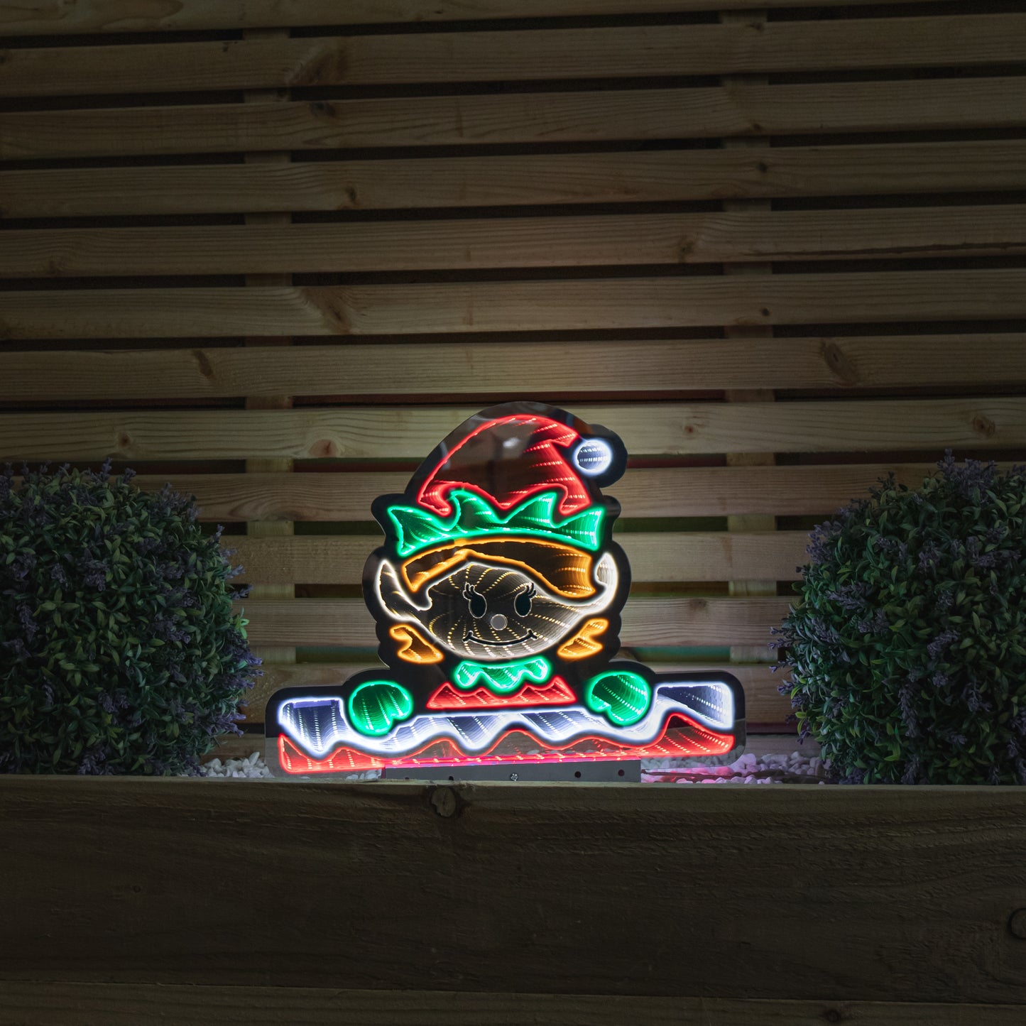 40cm Light up Christmas Elf Girl Infinity Decoration with LEDs