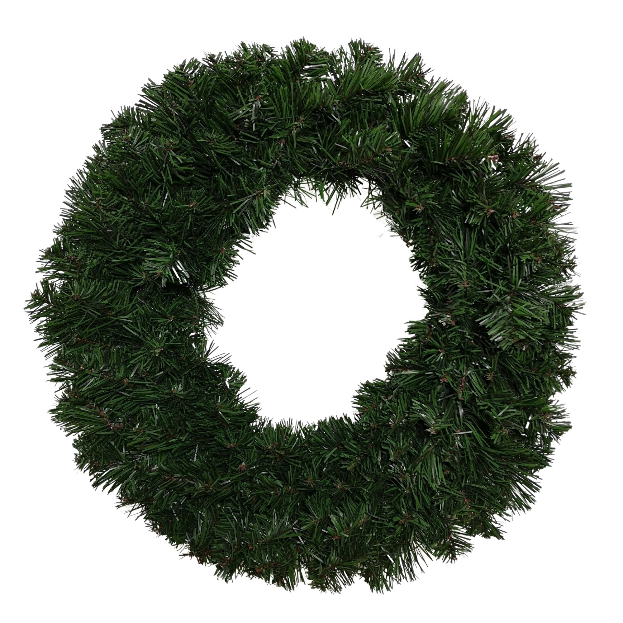 40cm Plain Green Canadian Pine Artificial Christmas Wreath