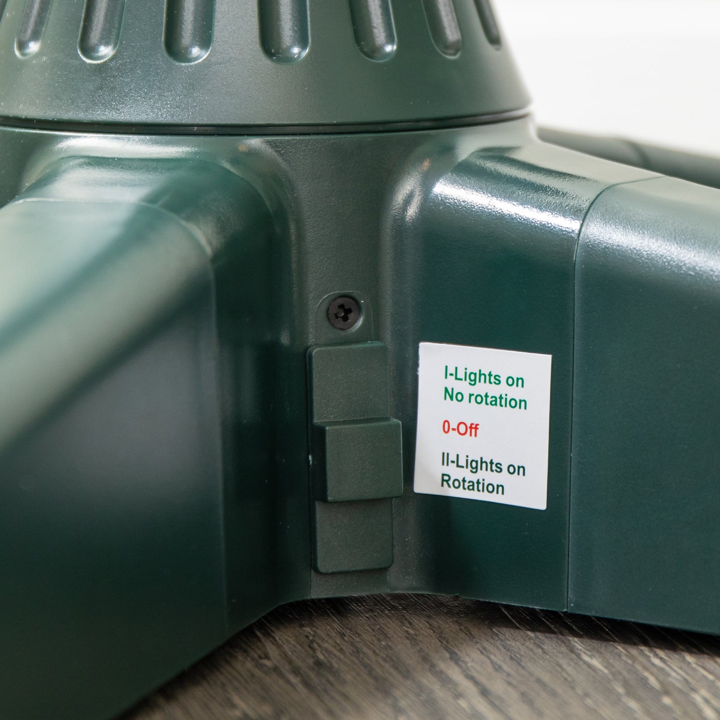 20cm x 65cm Green Rotating Christmas Tree Stand for 2.4m Max Tree Height