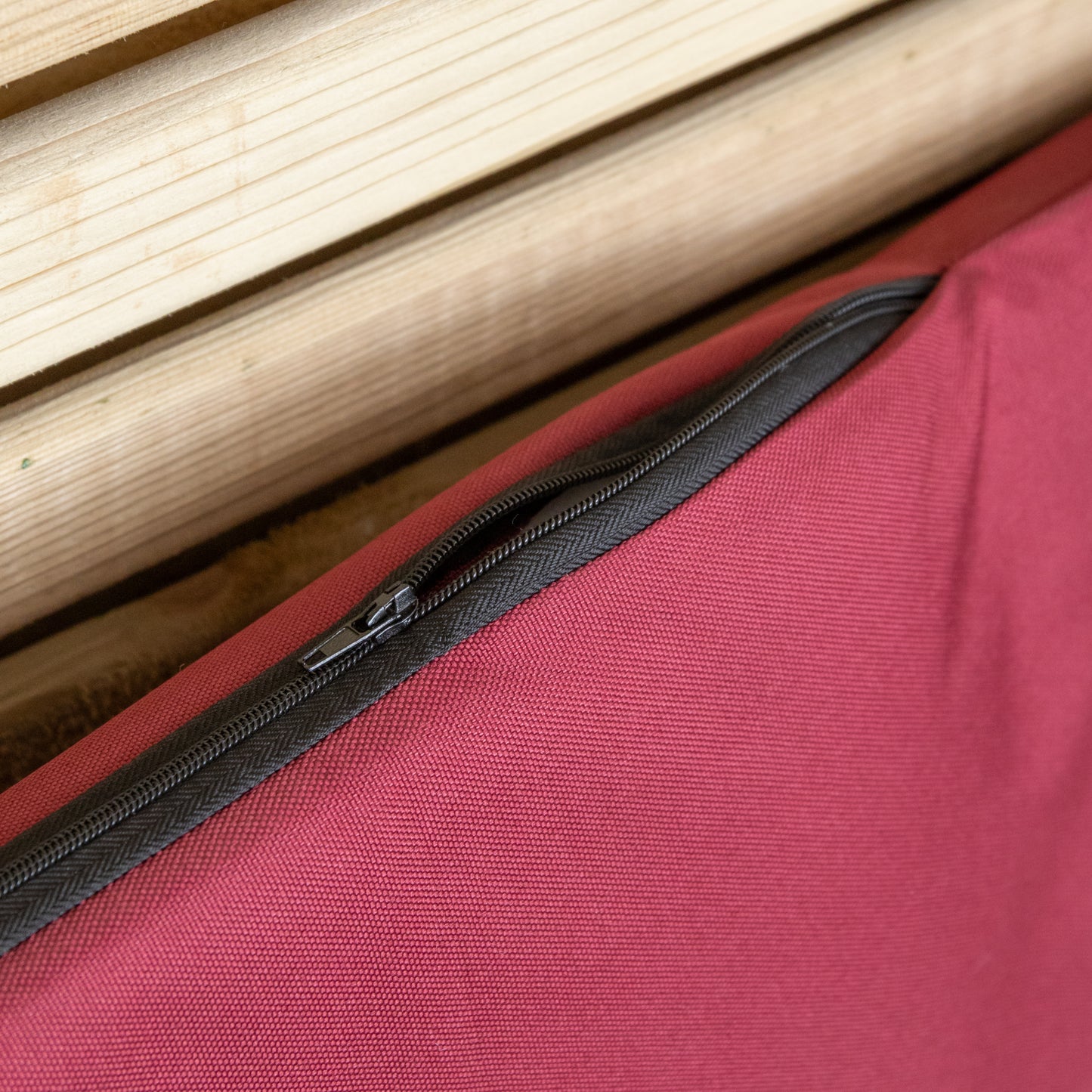 99 x 20 x 5cm Cushion Back for 2 Seater Wooden Garden Bench in Burgundy