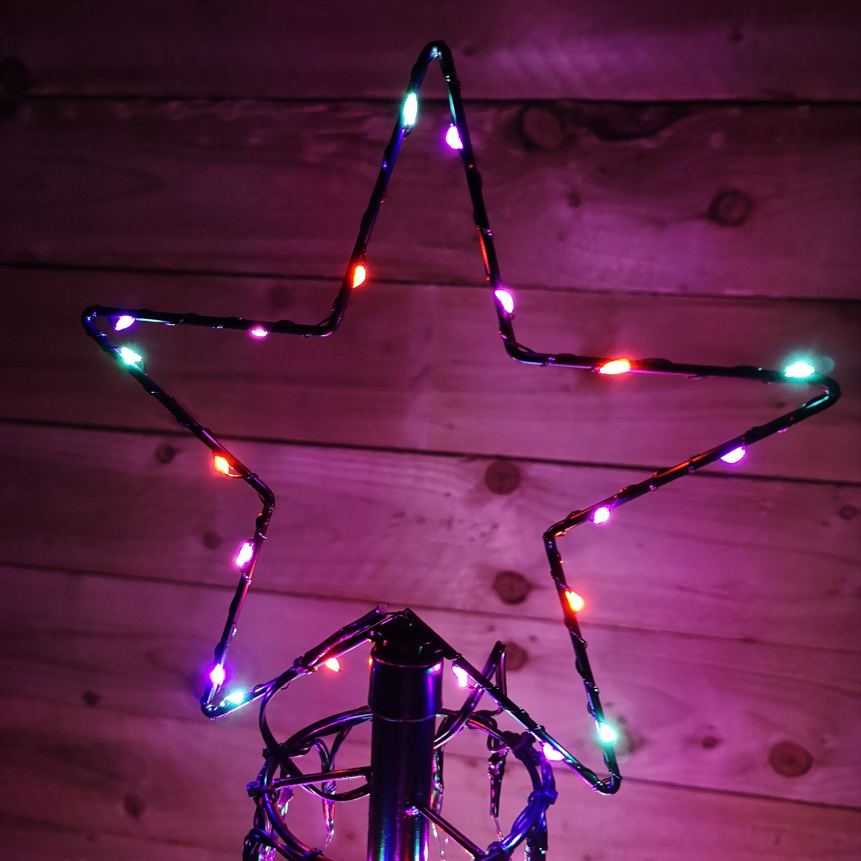 1.4m Premier Christmas Indoor Outdoor LED Pyramid Maypole Tree in Rain