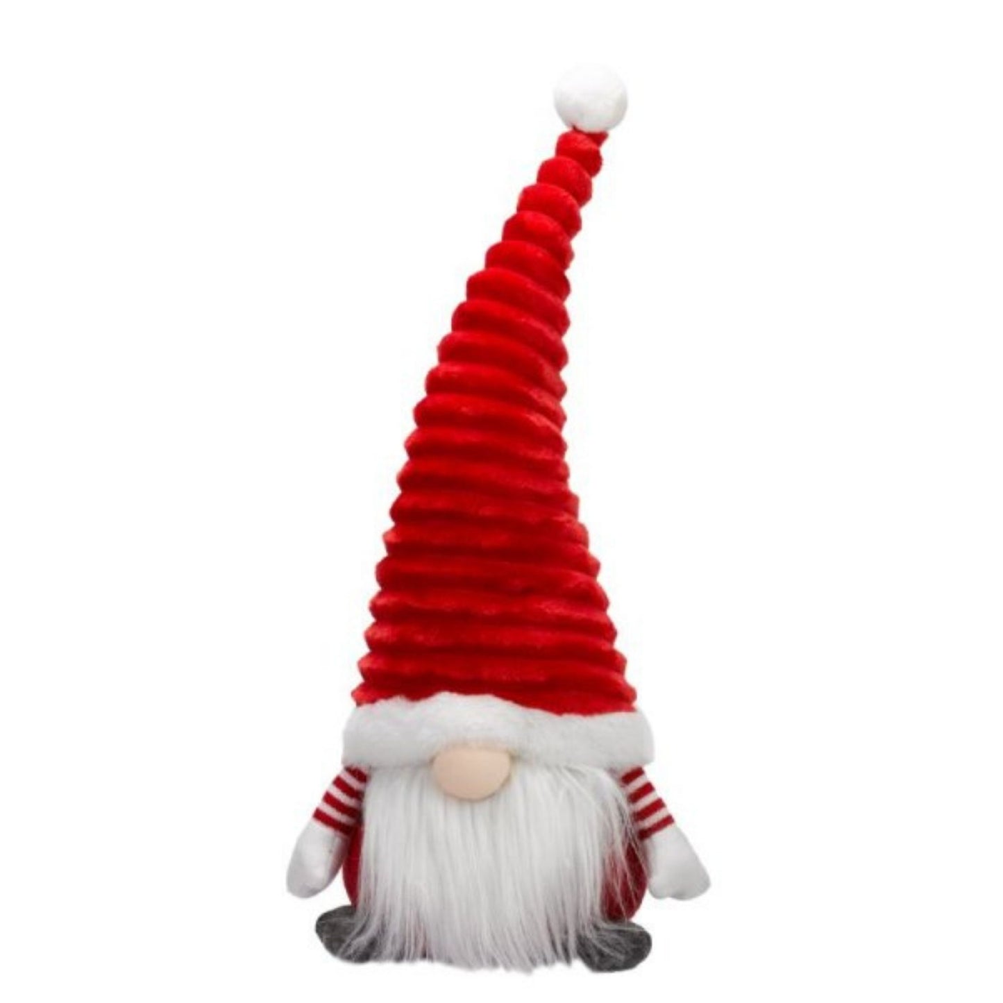 51cm Large Sitting Plush Christmas Gonk with Grooved Hat in Red