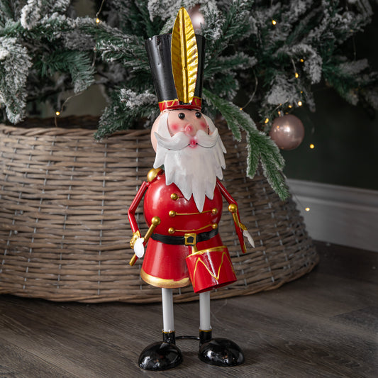44cm Hand Painted Metal Christmas Captain Santa Decoration