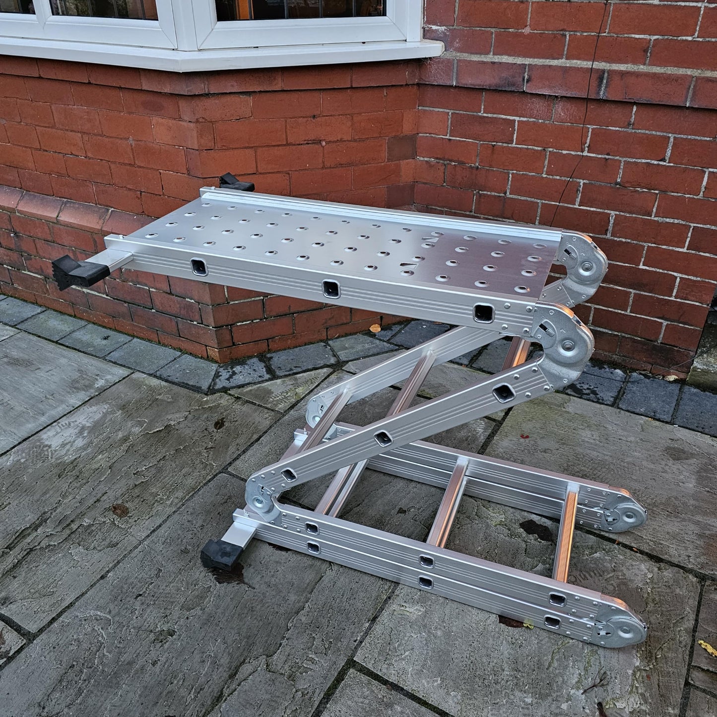 Factory Seconds 3.46m Lightweight Aluminium Folding Multi-position Work Platform Ladder