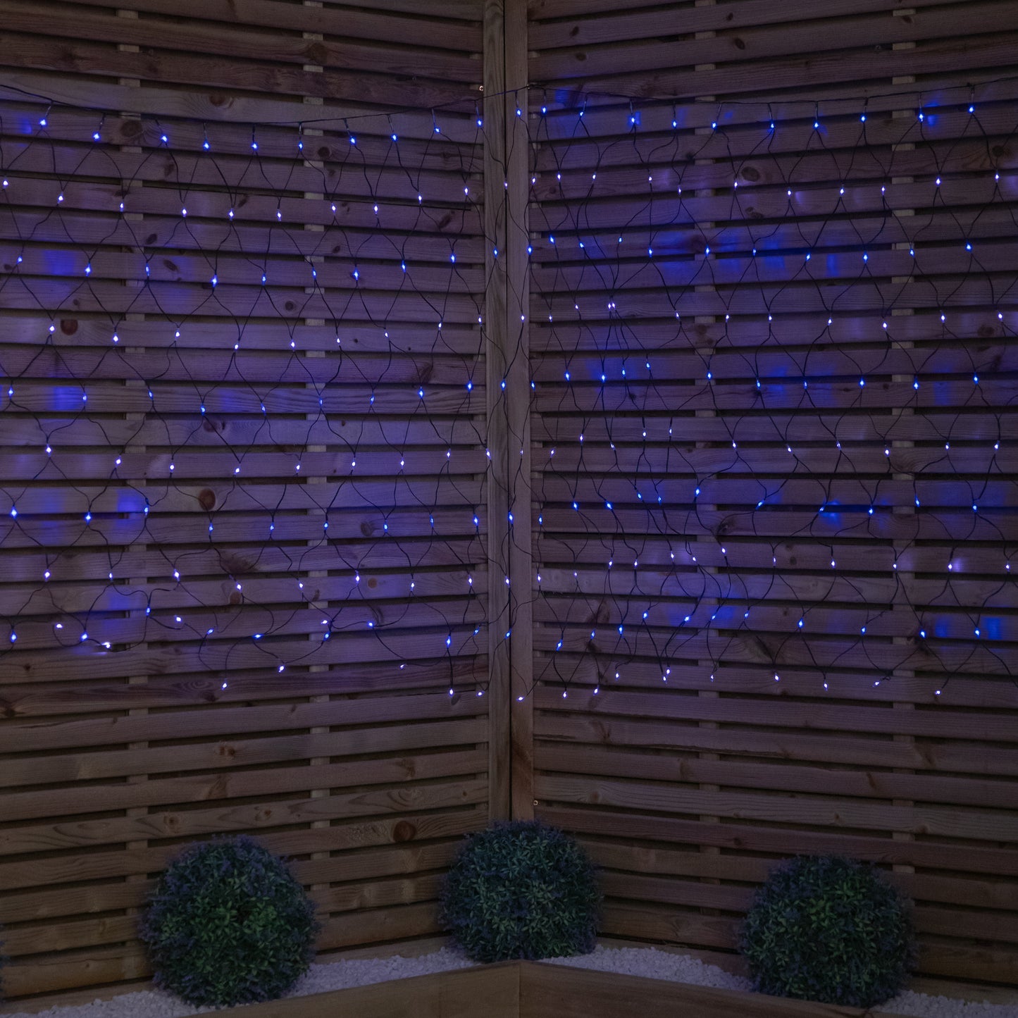 3.5m x 1.2m Christmas Window Net Lights with Multi-Action Blue & White LEDs