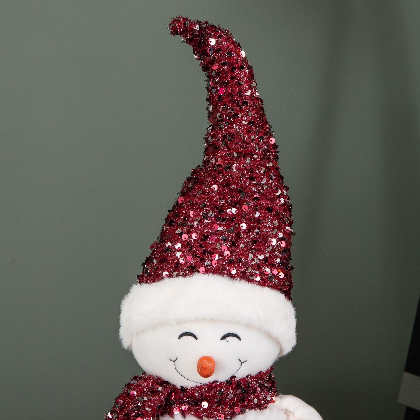 50cm Large Soft Fabric Sitting Snow Girl Christmas Decoration