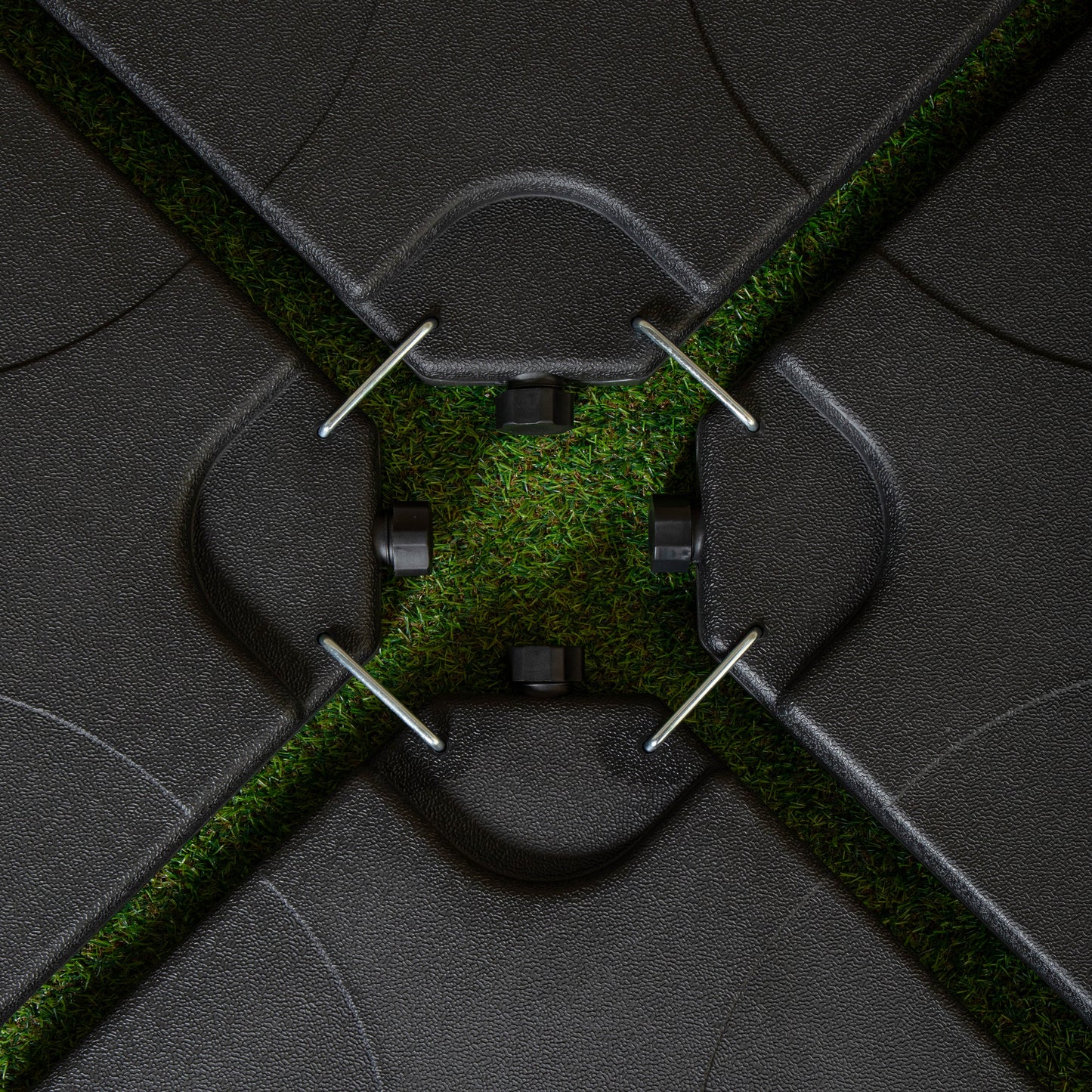 Factory Seconds: Samuel Alexander 4 PC Square Cantilever Parasol Base Weight Set for Banana Hanging Umbrella Cantilever Garden Parasols Fillable with 80kg Sand or 50kg Water