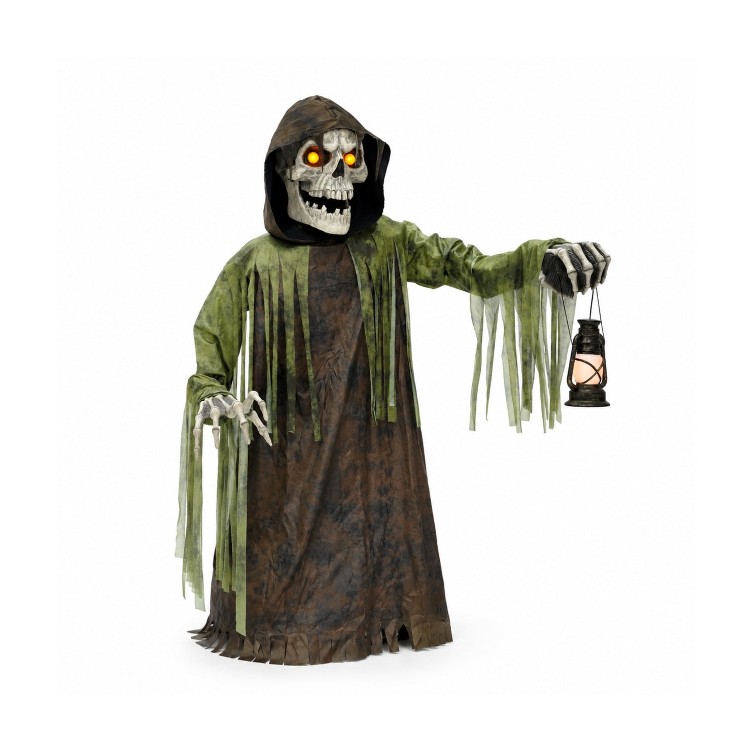 1.47m Tall Light up Corroded Rise Up Reaper Skeleton Halloween Animatronic Decoration