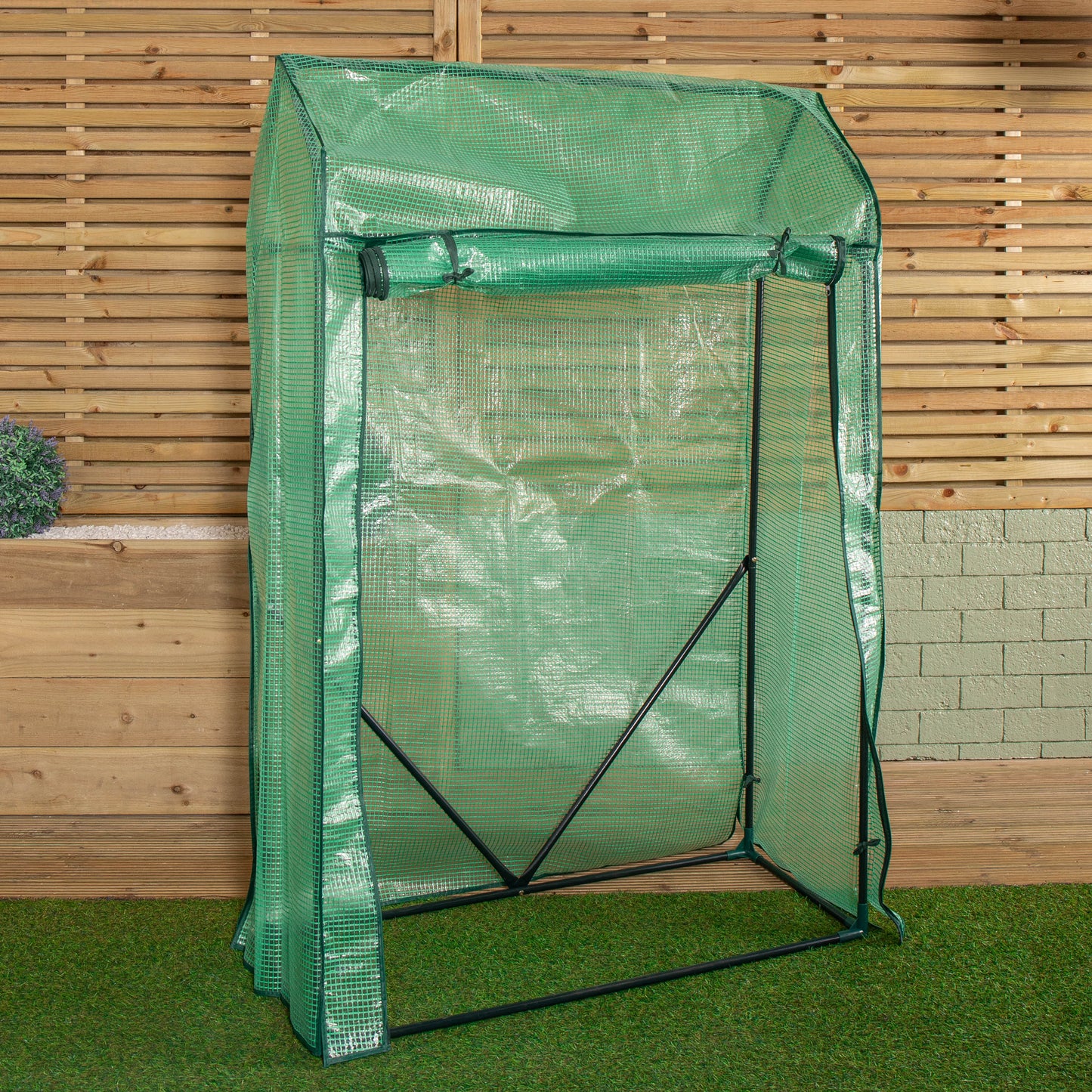 1.5m x 1m Outdoor Greenhouse for Plants with Steel Frame and Protective PE Cover