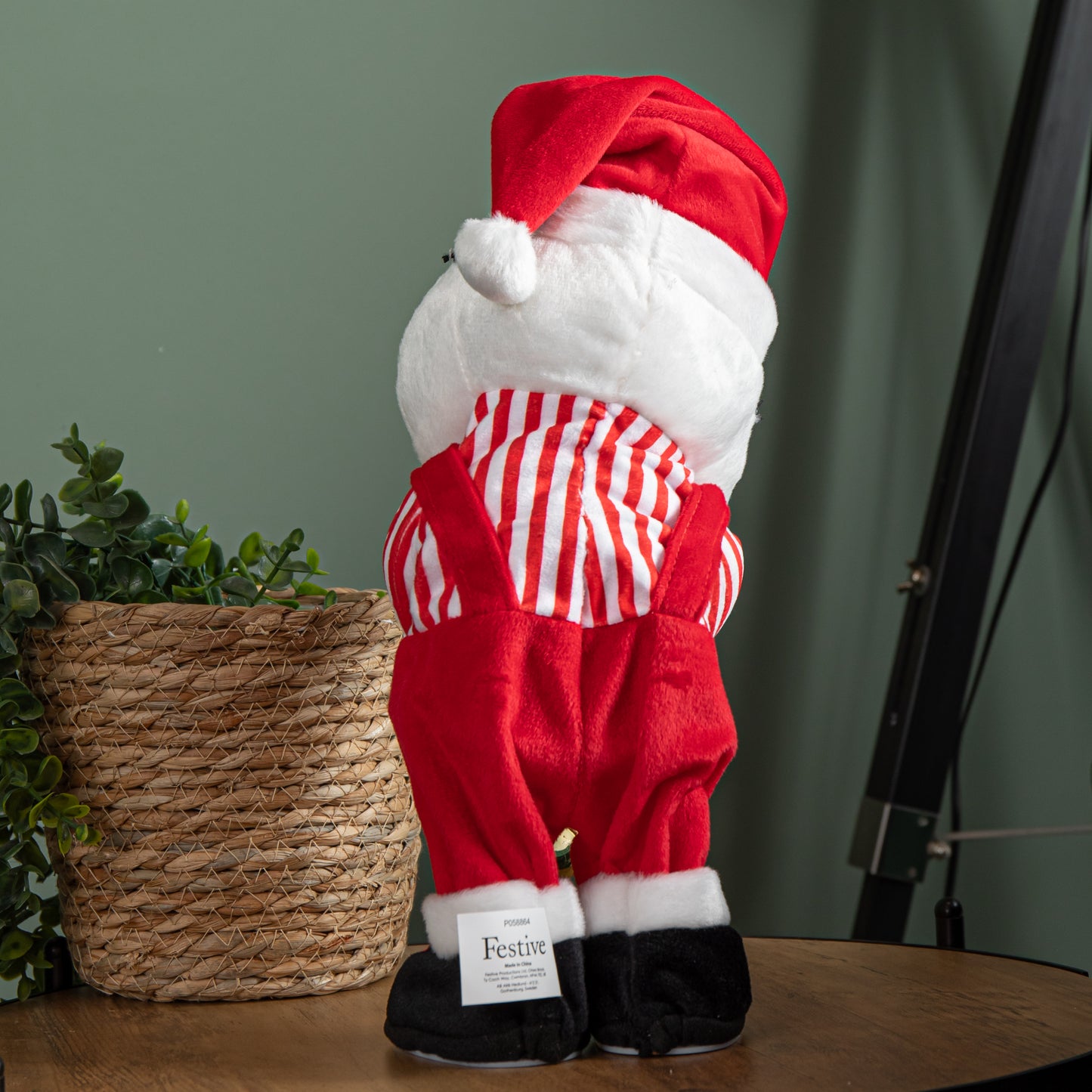 35cm Battery Powered Animated and Singing Santa with Saxophone Decoration