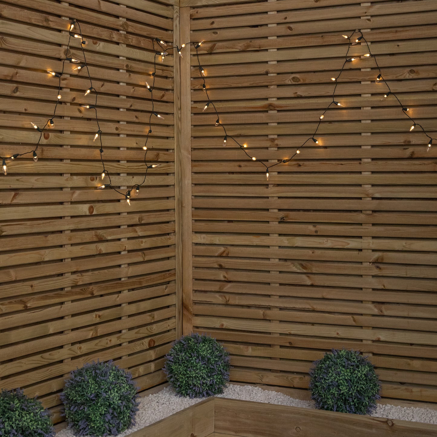 11.9m 120 LED Multi-Action Christmas String Lights C6 Bulbs in Warm White