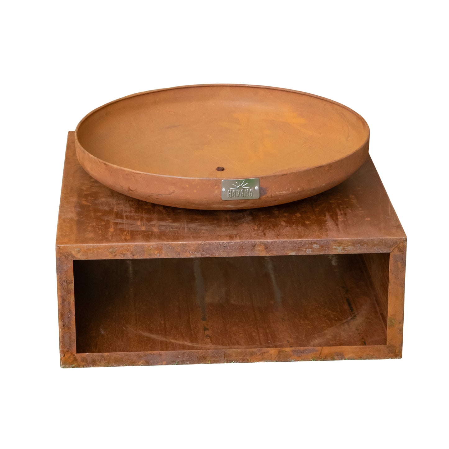37cm Tierra Outdoor Steel Firebowl and Log Store