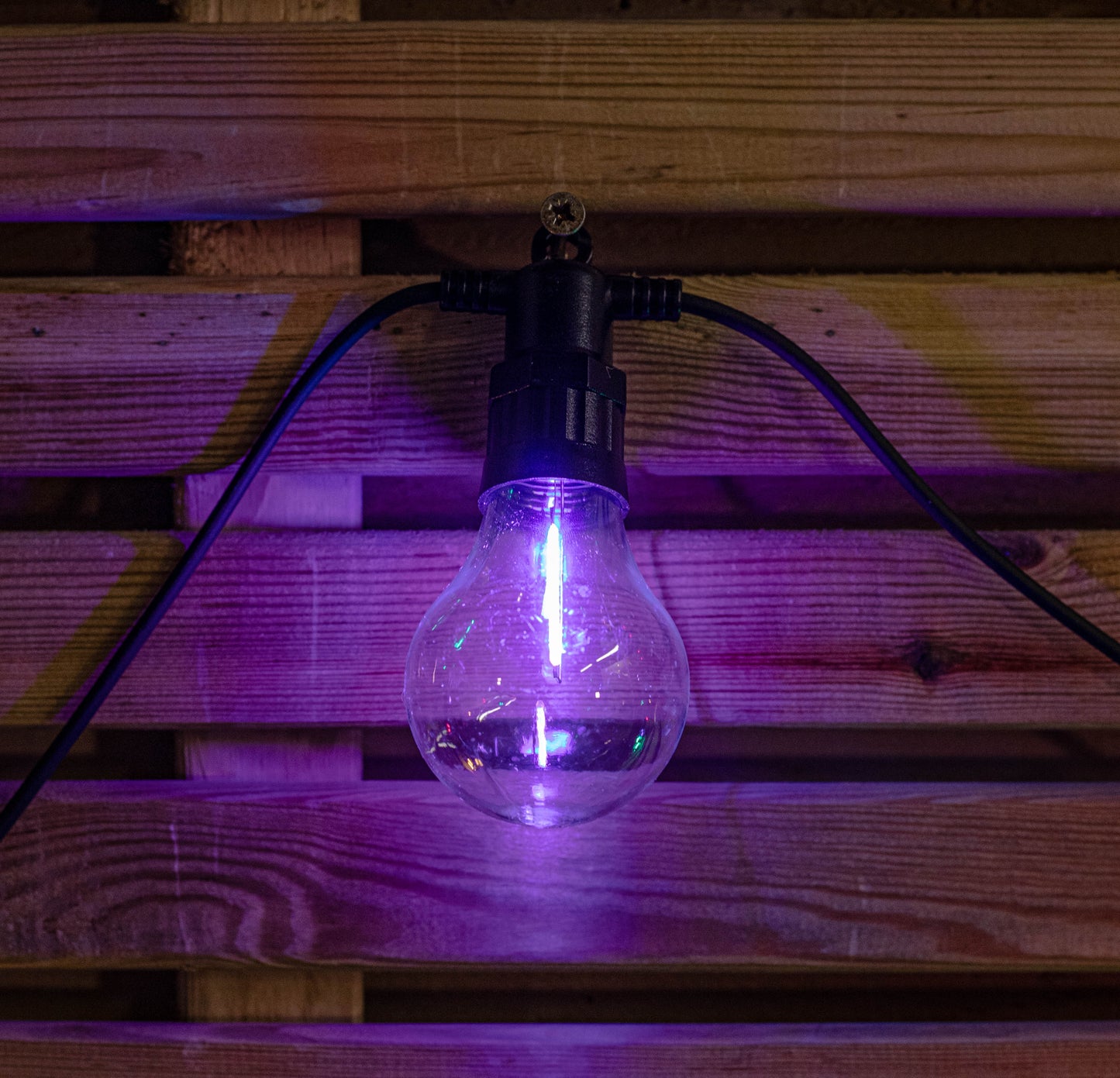 Set of 10 Indoor Outdoor Connectable Festoon Lights with Multi-Coloured LEDs