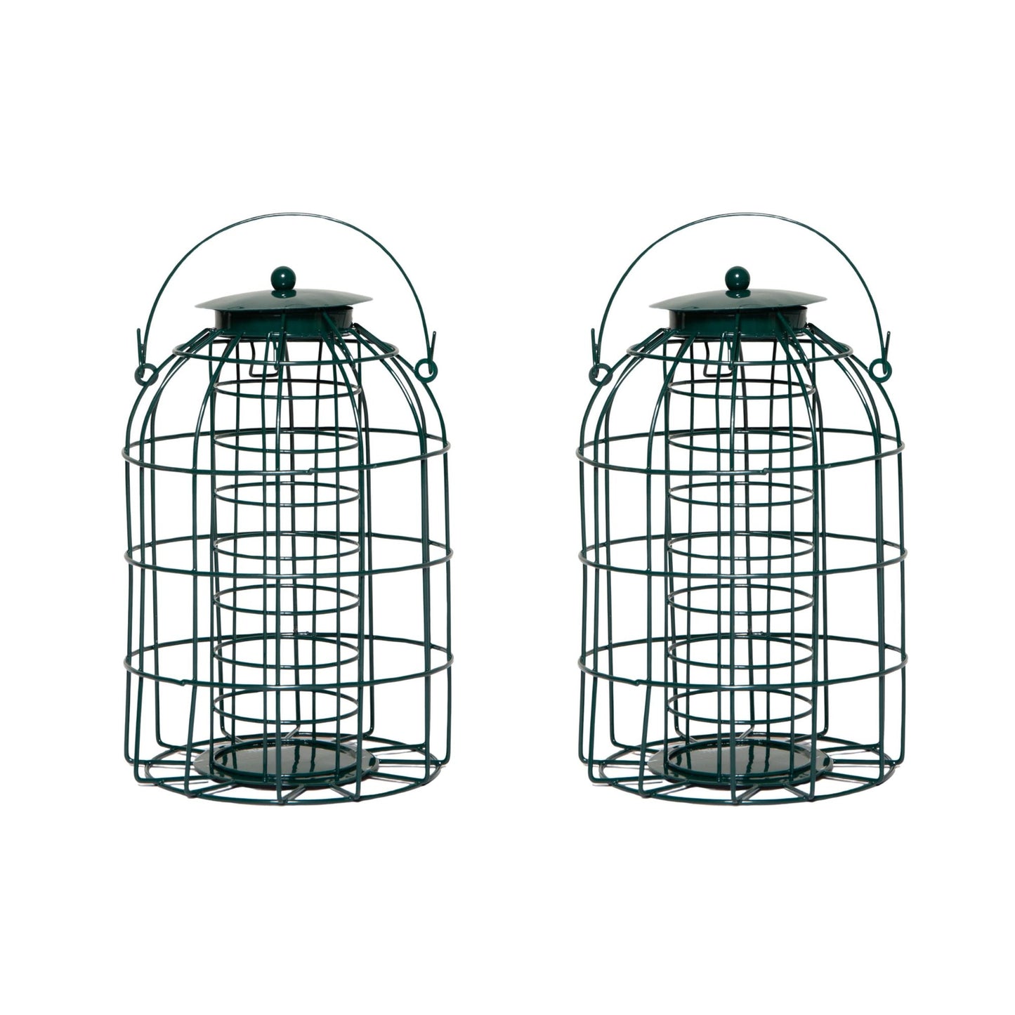 Pack of 2 Wild Bird Fat Ball Feeder with Squirrel Guard