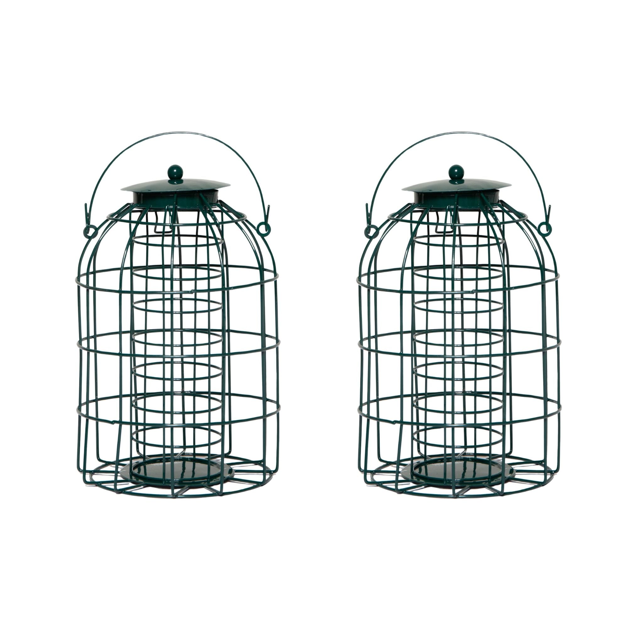 Pack of 2 Wild Bird Fat Ball Feeder with Squirrel Guard